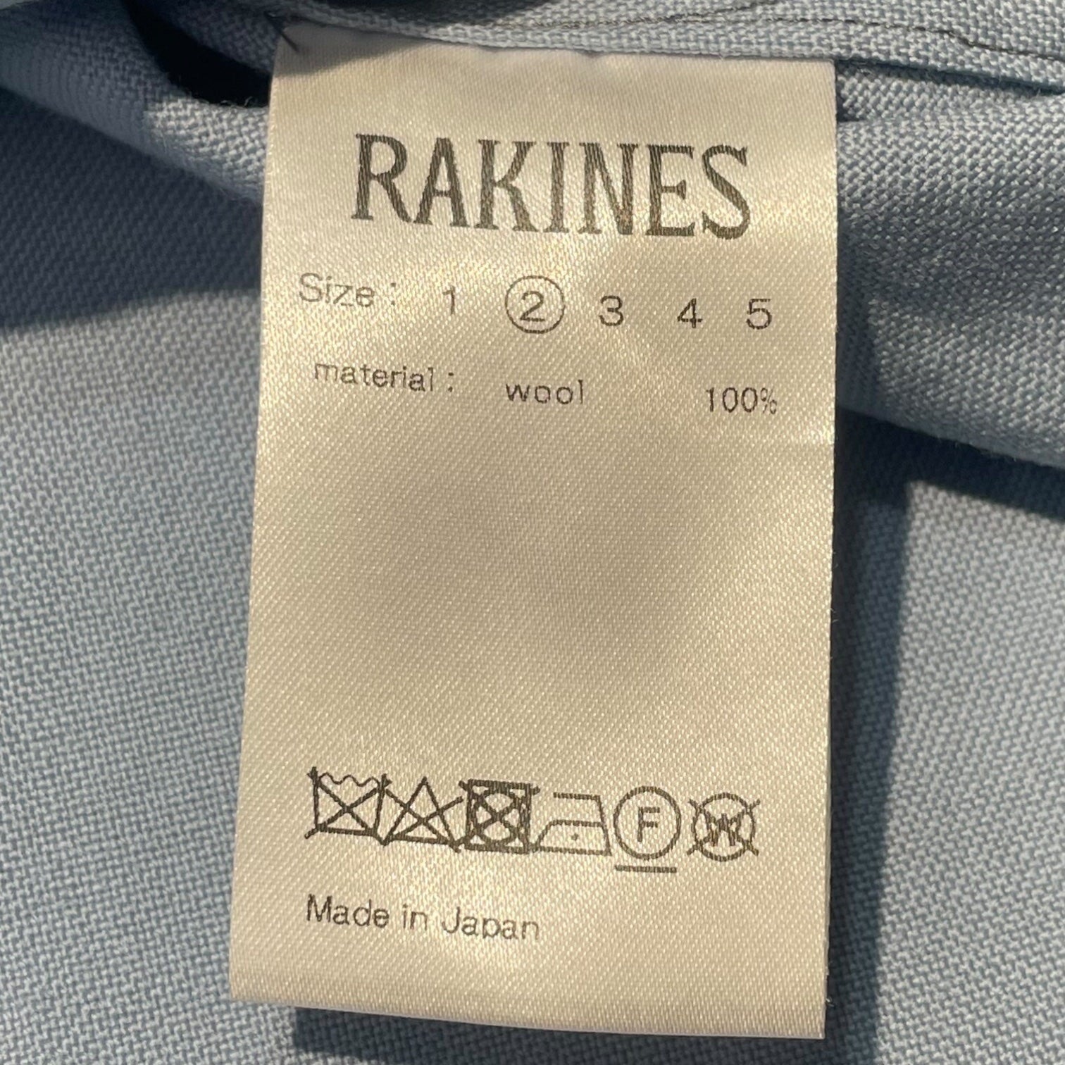 RAKINES(ラキネス) 21SS French China Blouson フレンチ チャイナ シャツ ブルゾン 05A21HN054B 2(M程度) スカイブルー 長袖 シャツ ワーク