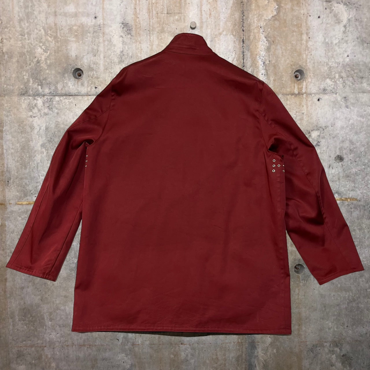 HERMES(エルメス) water repellent stand collar coat/撥水スタンドカラーコート/コットンコート 52(XLサイズ程度) ワインレッド 2004~2009年モデル