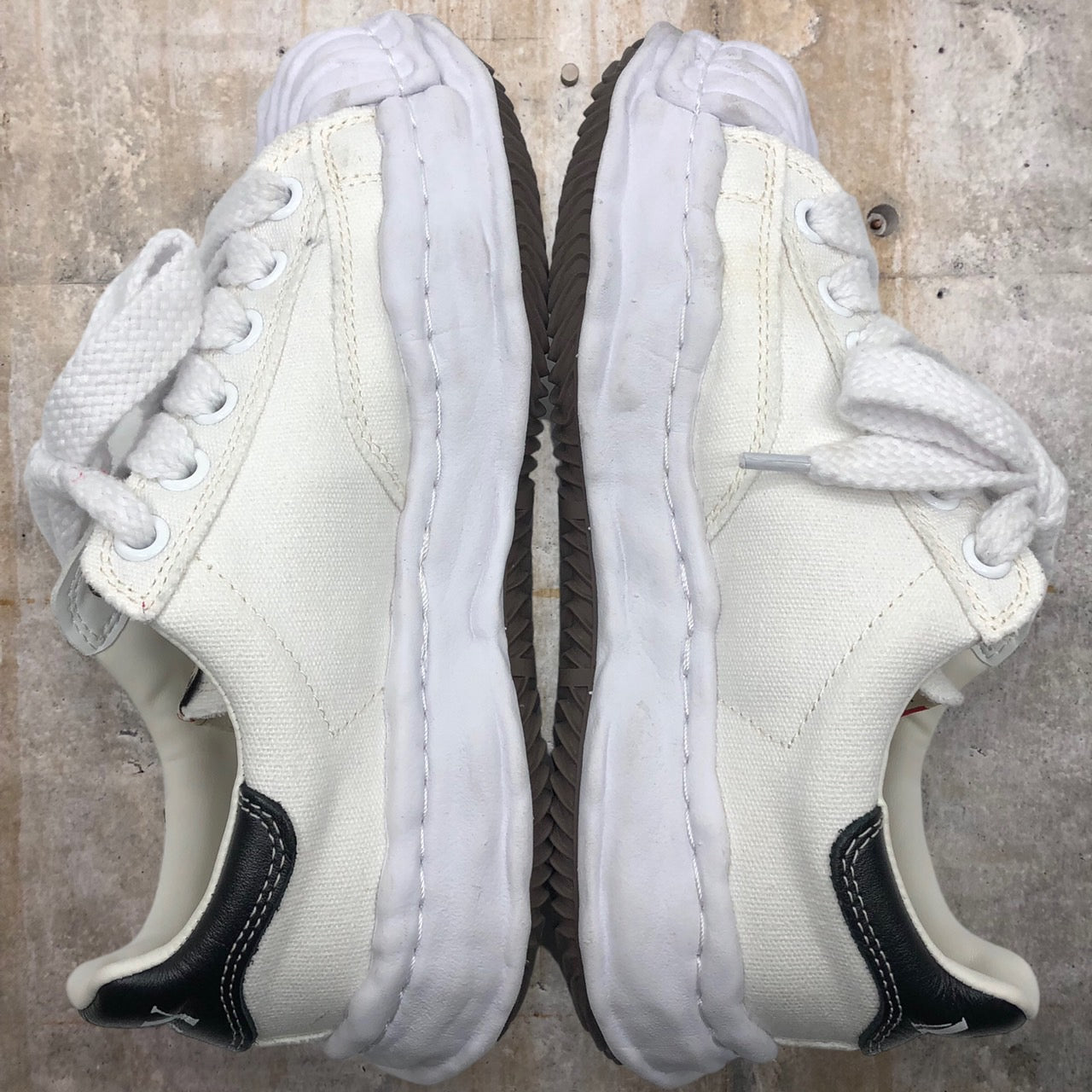 Maison MIHARA YASUHIRO(メゾンミハラヤスヒロ) "BLAKEY" OG Sole Canvas Low-top Sneaker/スパースターモチーフスニーカー A08FW735 38(24cm程度) ホワイト