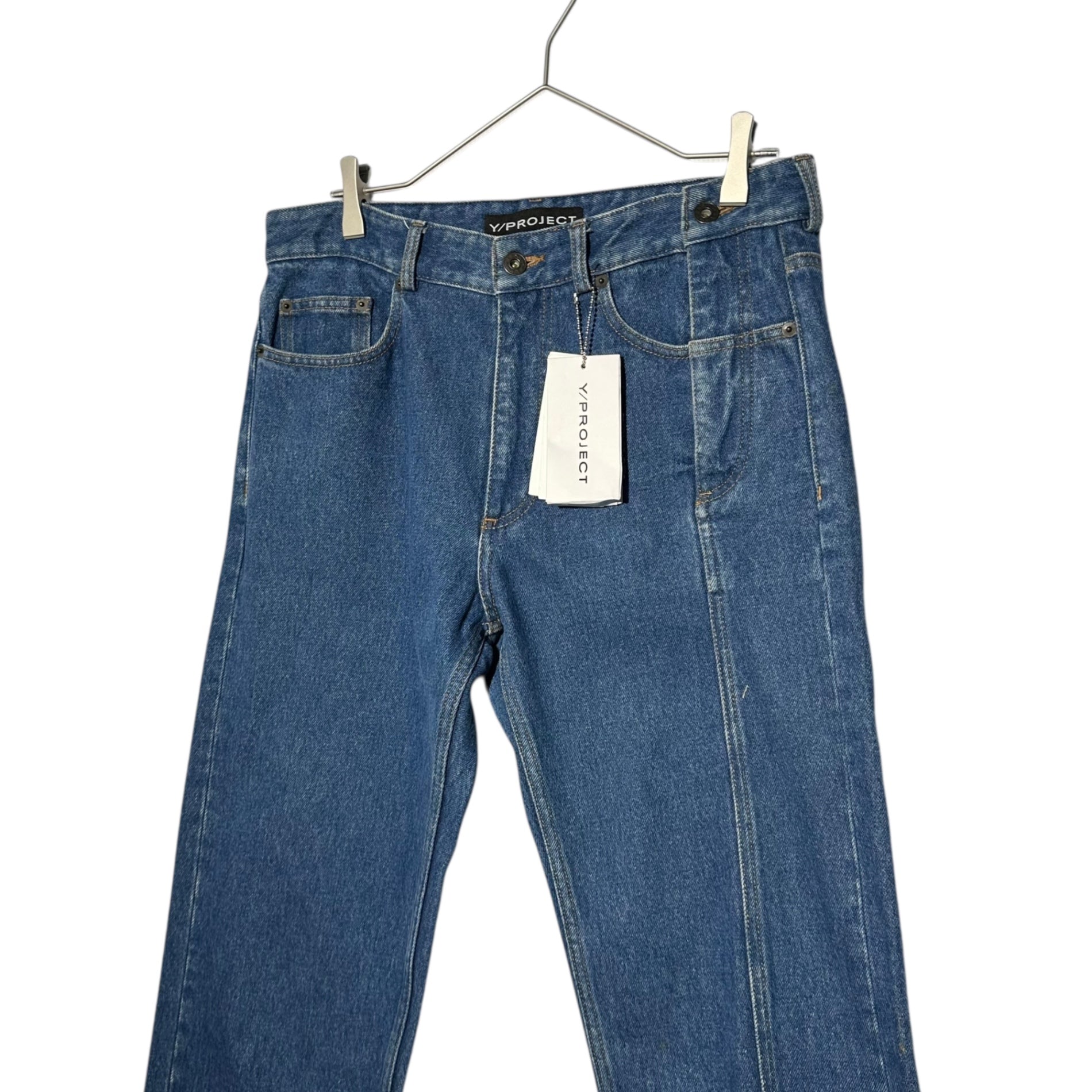 Y/Project(ワイプロジェクト) 17AW Double Center Reconstruction Design Denim Pants ダブル センター 再構築 デザイン デニム パンツ JEAN8-S14 S ライトインディゴ