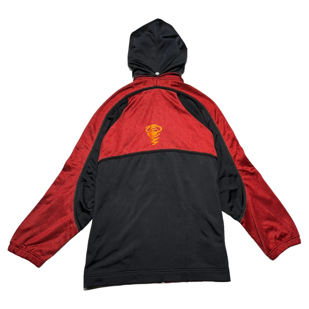 NIKE(ナイキ) 90's Basketball mesh switching setup バスケットボール メッシュ 切替 セットアップ U7-NKA S ブラック×レッド 90s ジップパーカー トラック ジャケット パンツ