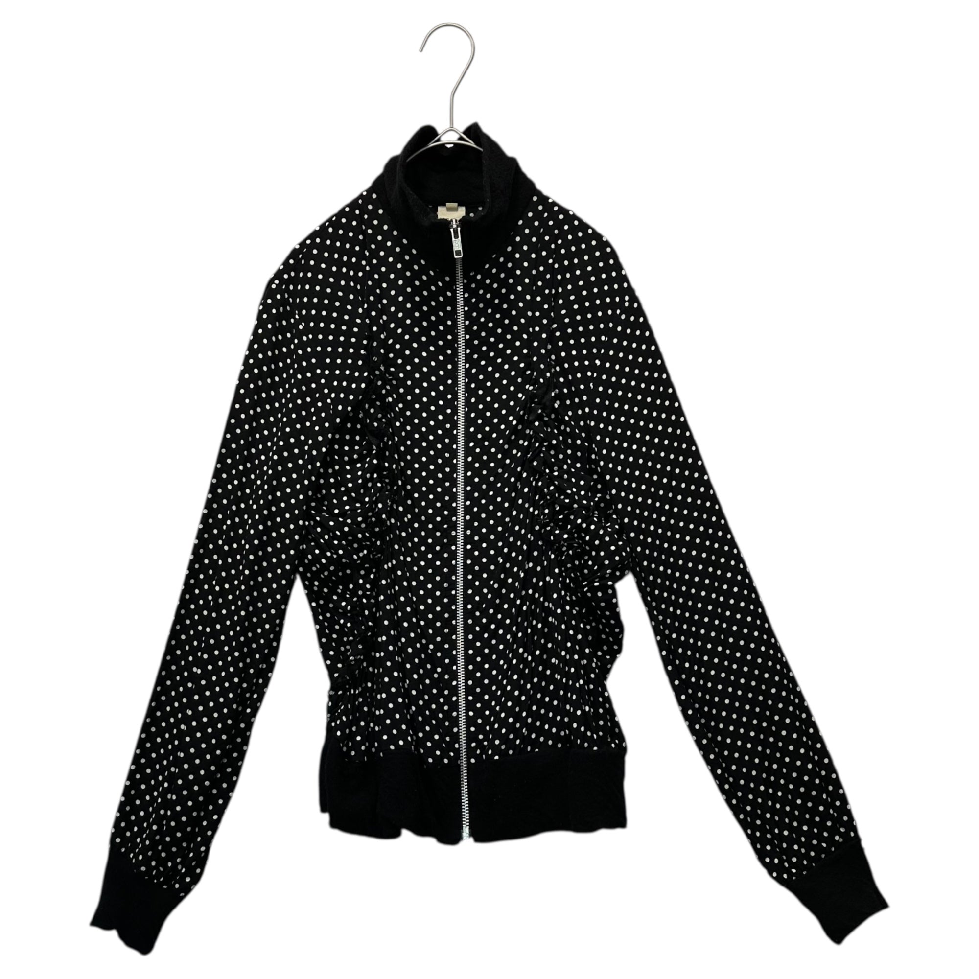 TAO COMME des GARCONS(タオコムデギャルソン) 07AW Polka Dot Zip-Up Rayon Track Jacket ドット ジップアップ レーヨン トラック ジャケット 3T-B010 S ブラック×ホワイト AD2007