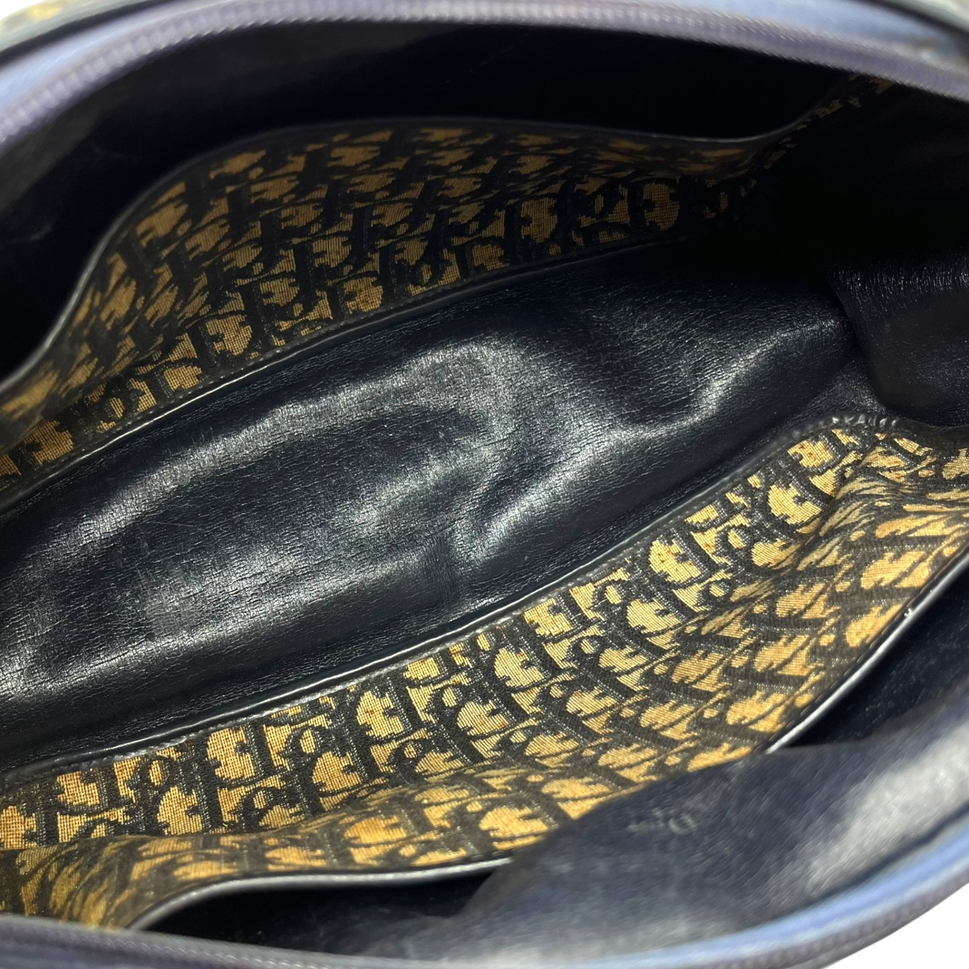 Christian Dior(クリスチャンディオール) CD logo trotter vintage handbag ロゴ トロッター ヴィンテージ ハンド バッグ ネイビー OLD