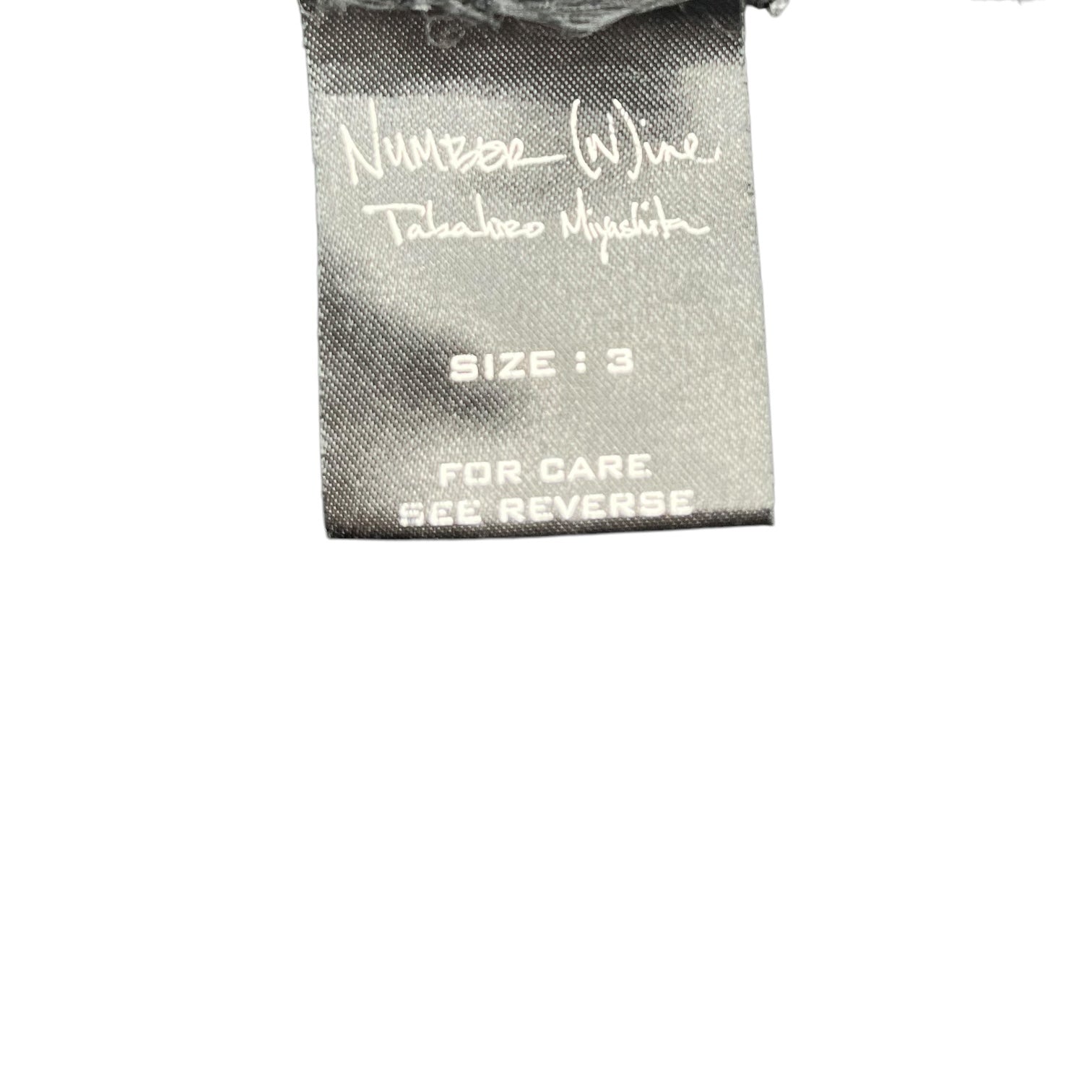 NUMBER (N)INE(ナンバーナイン) 05AW THE HIGH STREETS Fender Logo Raglan Damaged hooded sweatshirt 【ハイスト期】 フェンダー ロゴ ラグラン ダメージ パーカー スウェット 3(M) ブラック ザハイストリーツ 宮下氏 本人期