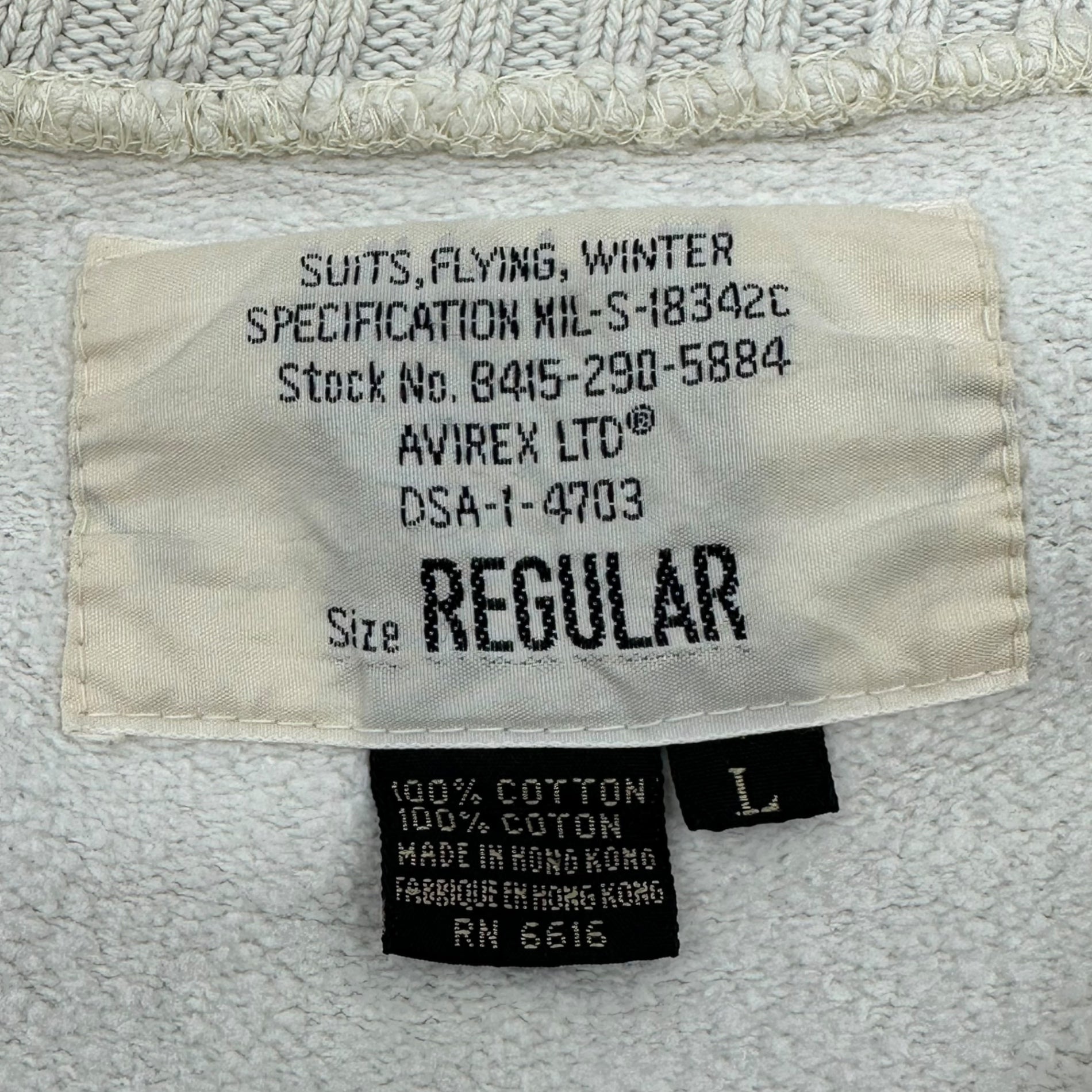 AVIREX(アヴィレックス) 1990 © ALL RIGHTS RESERVED embroidery print sweatshirts 刺繍 プリント スウェット B415-290-5884 L ホワイト 薔薇 飛行機 ロゴ 1990