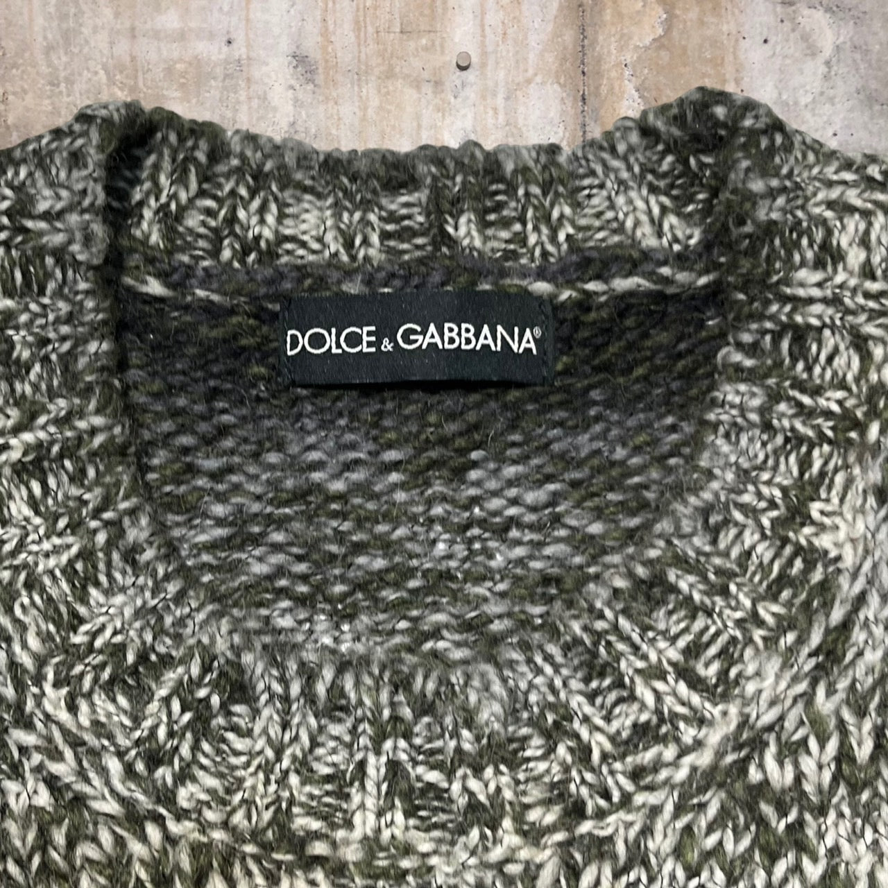 DOLCE&GABBANA(ドルチェ&ガッバーナドルガバ) ローゲージグラデーションニット/インサイドアウト/セーター 44(Sサイズ程度) グリーン ドルチェアンドガッバーナ