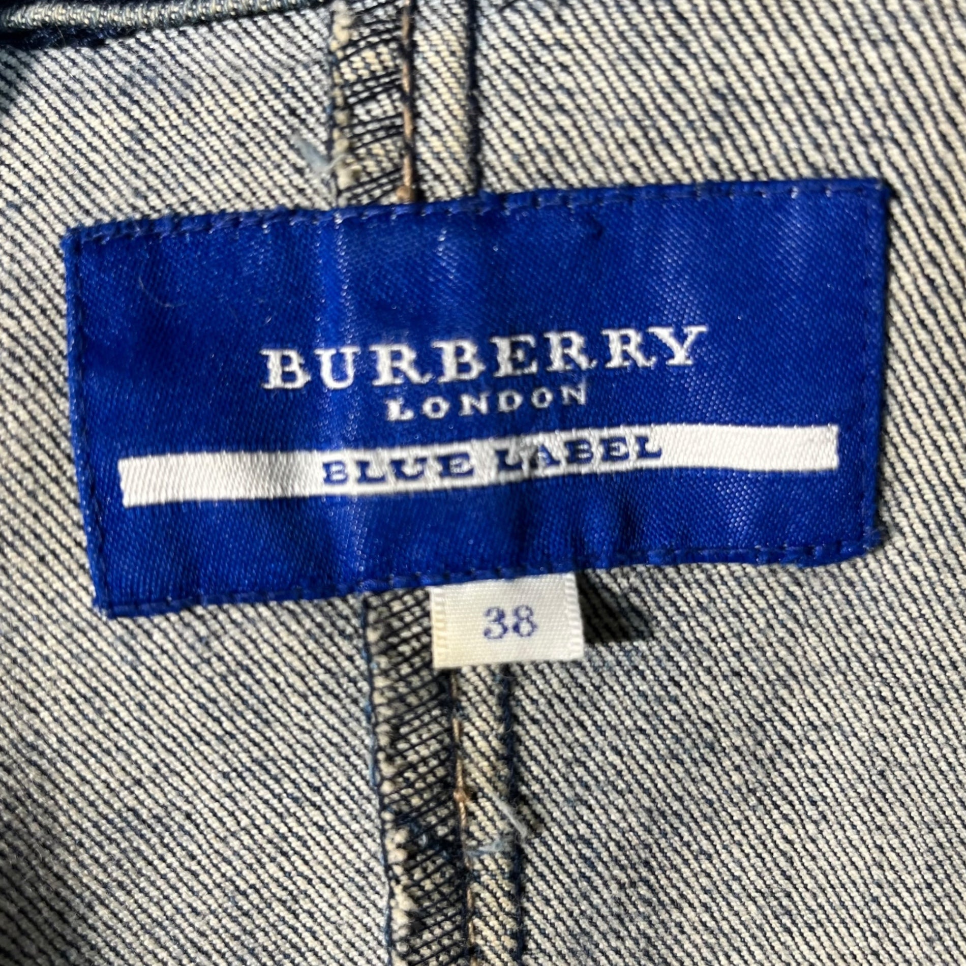BURBERRY BLUE LABEL(バーバリーブルーレーベル) Denim 1B Tailored Jacket デニム 1B テーラード ジャケット FC536-467-30 38(M程度) インディゴ ブレザー