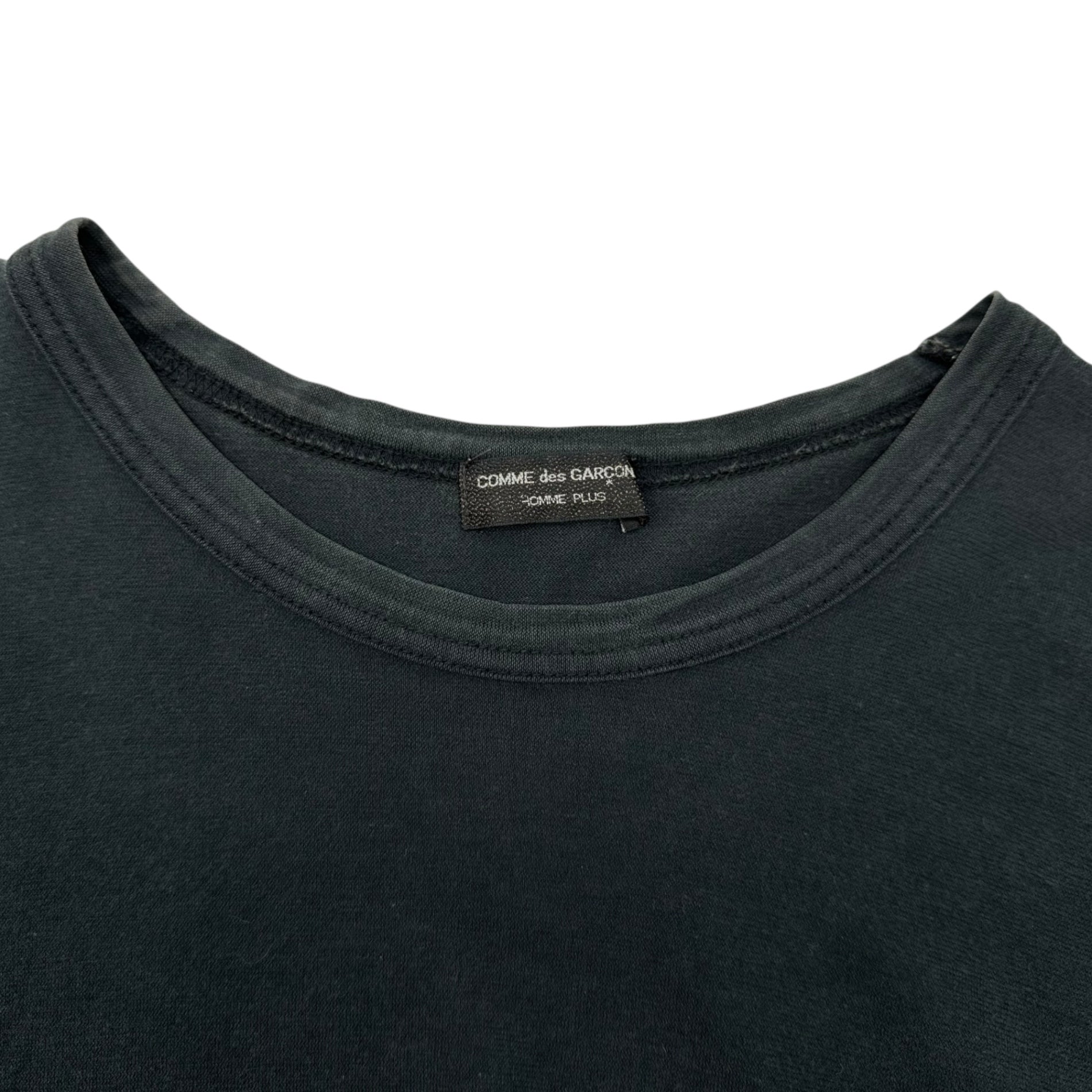 COMME des GARCONS HOMME PLUS(コムデギャルソンオムプリュス) 90's Vintage Chest Logo Crew Neck T-Shirt 90年代 ヴィンテージ 胸ロゴ クルーネック Tシャツ FREE ブラック