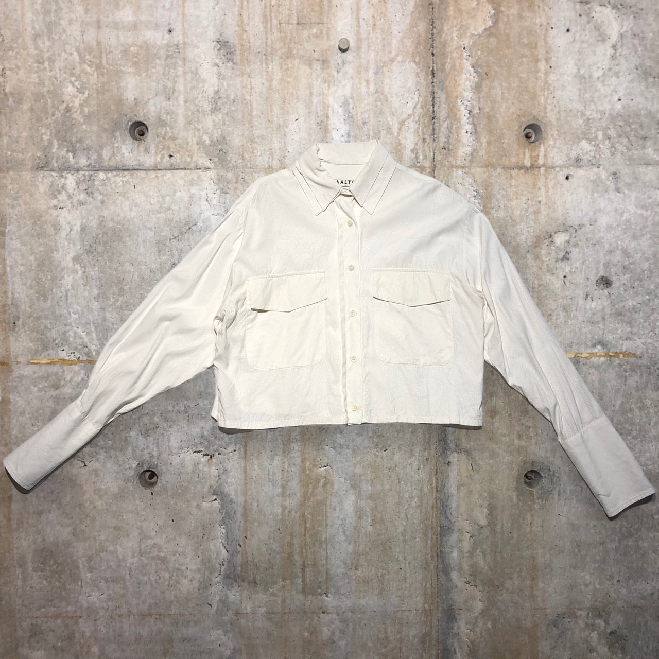 AALTO(アールト) ダブルカラーペイズリーショートシャツジャケット AA-SS18-B1SH2-533 34(Sサイズ程度) ホワイト