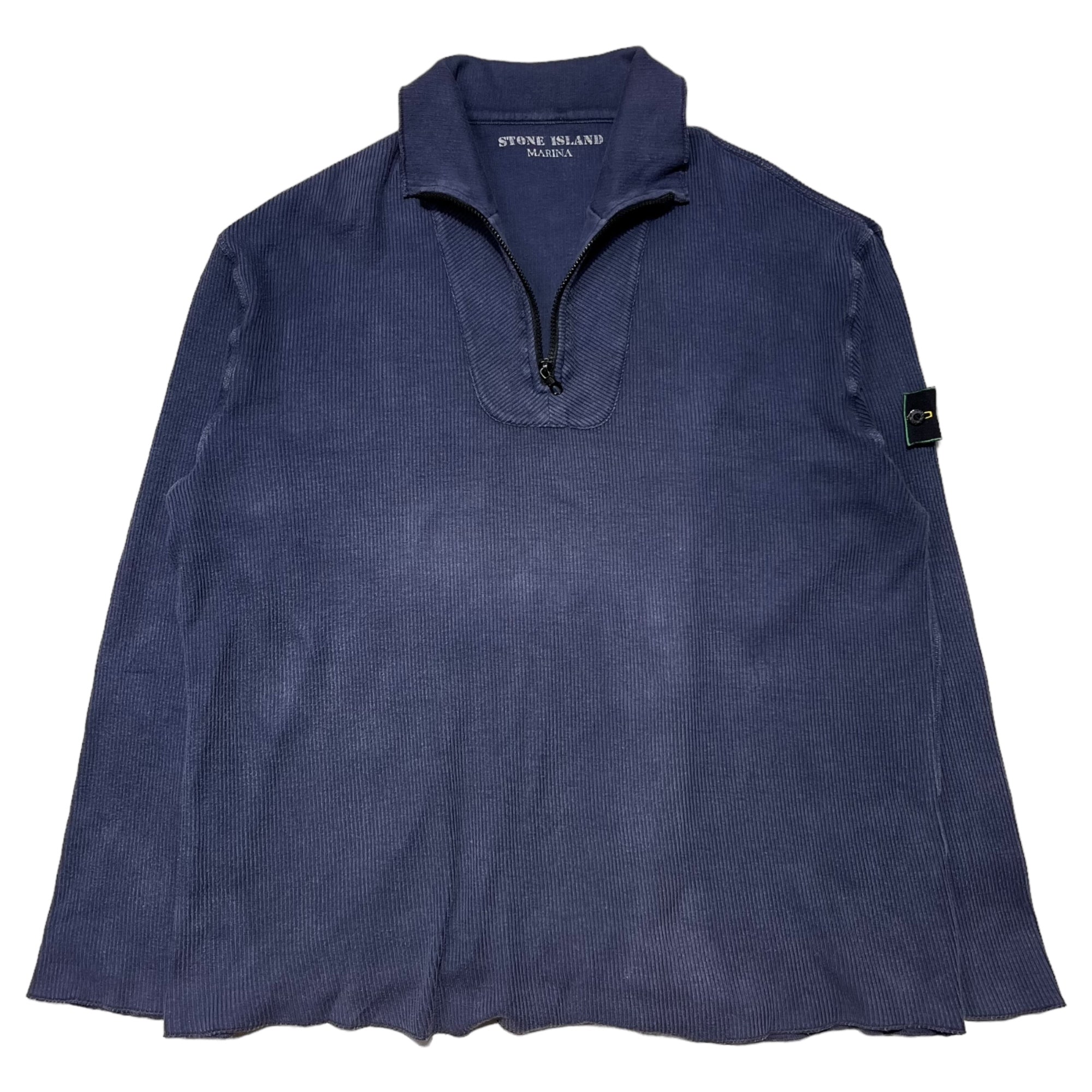 STONE ISLAND(ストーンアイランド) 80's ~ 90's "MARINA" Reversible half zip pullover cut and sew リバーシブル ハーフ ジップ プルオーバー カットソー 90年代 XL ネイビー 80年代~90年代 Archive