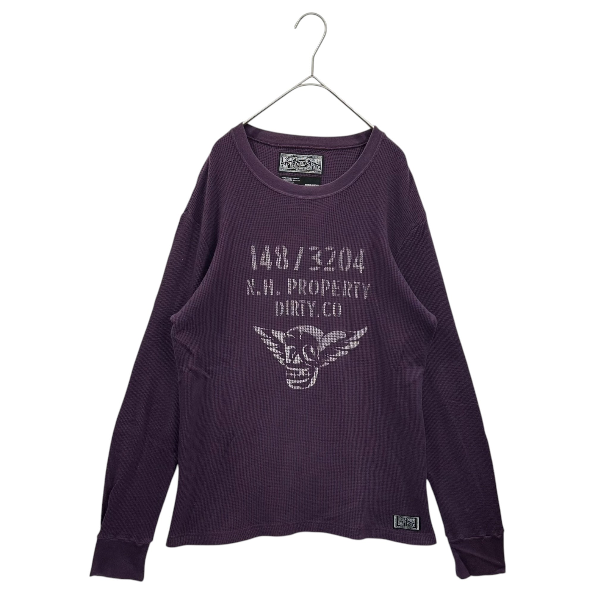 NEIGHBORHOOD(ネイバーフッド) Waff Classic Crew C-Thermal LS スカル プリント サーマル 長袖 カットソー SPNH-CS-M05 M パープル ワッフル