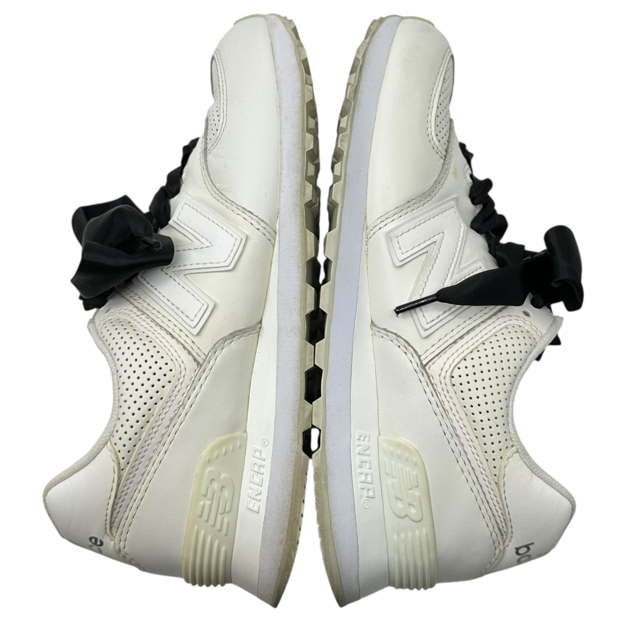 COMME des GARCONS JUNYA WATANABE×NEW BALANCE(コムデギャルソンジュンヤワタナベ×ニューバランス) 18SS ML574DAW Ribbon Lace Low-Cut Sneakers リボン レース ローカット スニーカー ML574DAW 25cm ホワイト コラボ