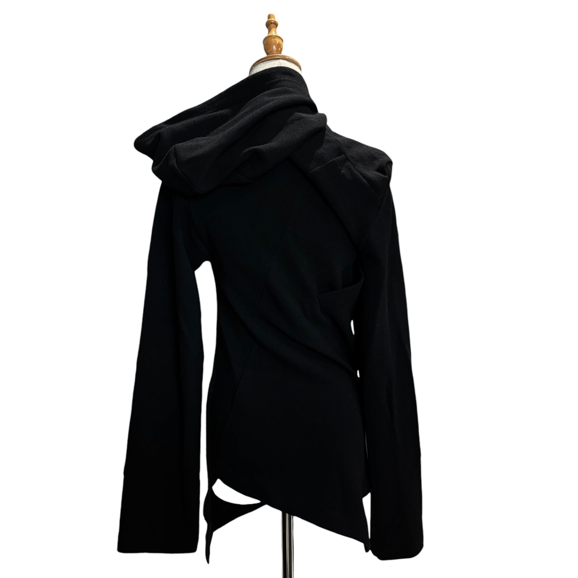 COMME des GARCONS COMME des GARCONS(コムデギャルソンコムデギャルソン) 14AW Diagonal Zip Asymmetric Wool Parka 斜めジップ 変形 ウール パーカー RN-J030 M ブラック AD2014