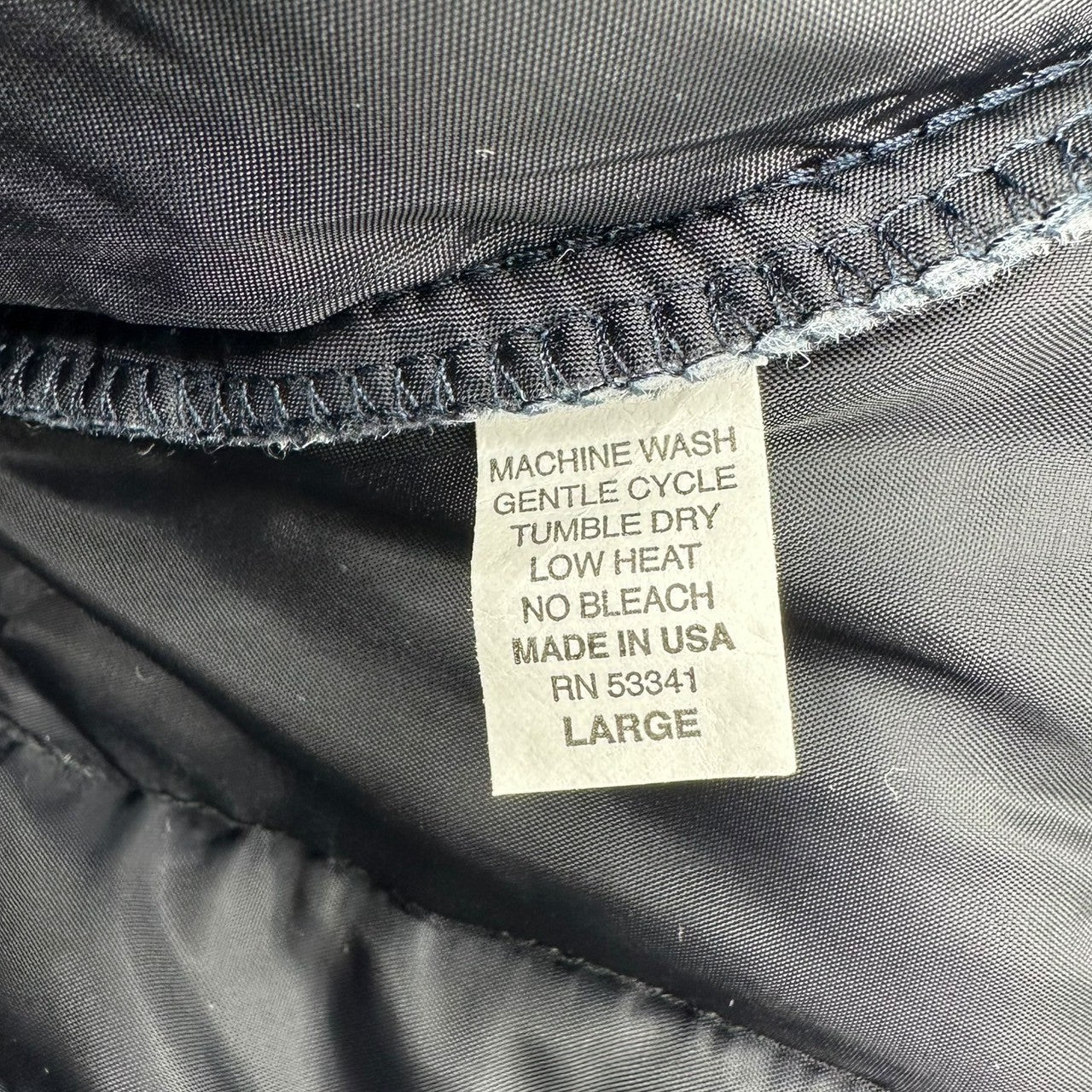 SNAP’N’WEAR(スナップンウェア) CHAMPION Patch Cotton Racing Jacket チャンピオン ワッペン 中綿 レーシング ジャケット L ネイビー