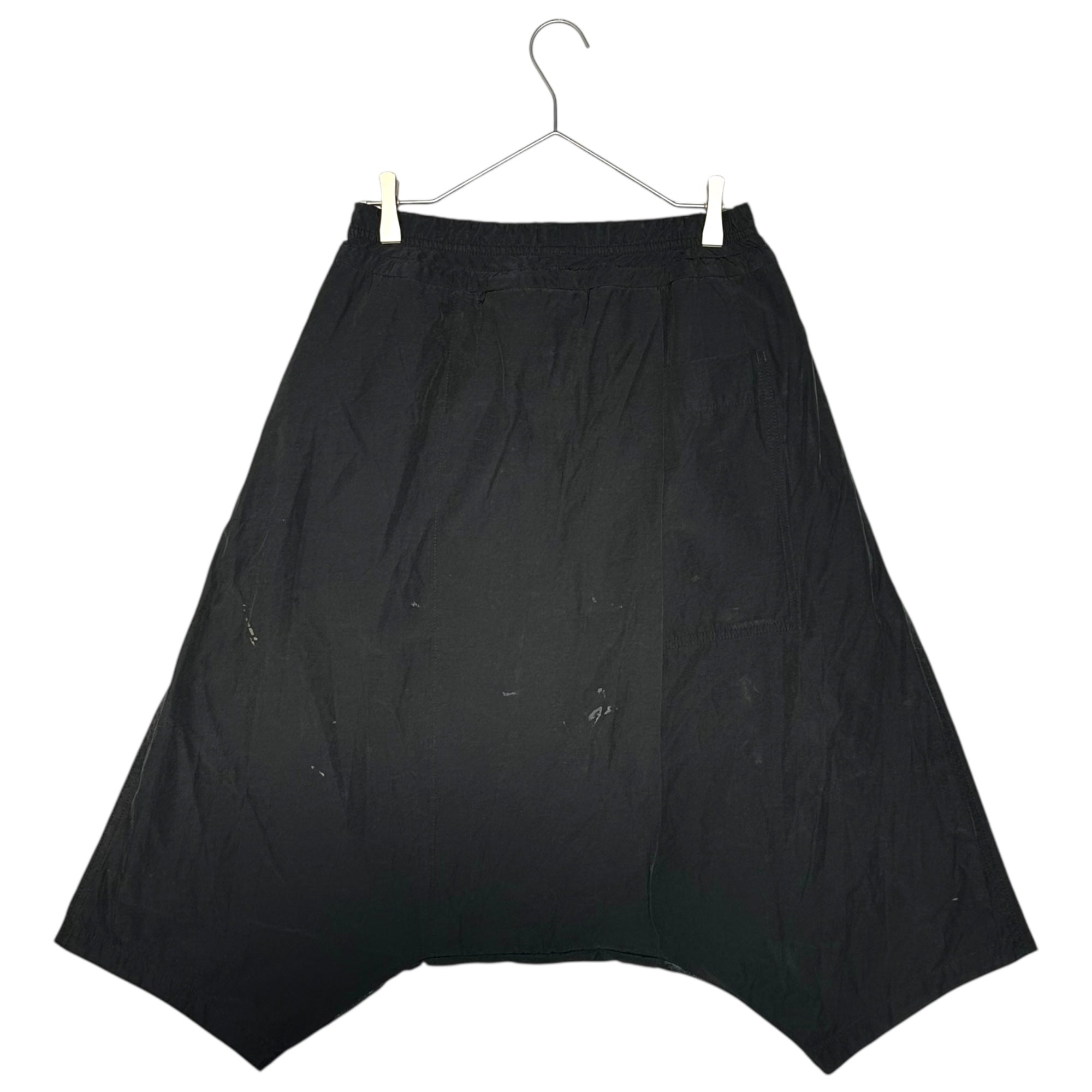 NILoS(ニルズ) 16AW White Paint Layered Sarouel Shorts Pants ホワイト ペイント 重ね サルエル ショーツ パンツ 560PAM6-P 1(S程度) ブラック×ホワイト