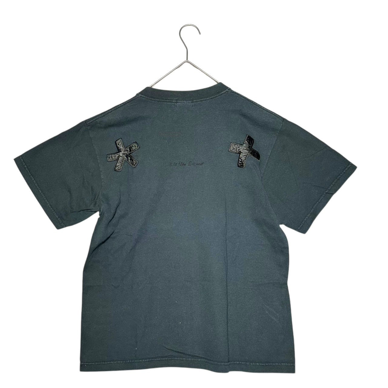 m&m CUSTOM PERFORMANCE(エムアンドエム) Basic Back Cross Crew Neck T-Shirt ベーシック バッククロス クルーネック Tシャツ アンビルボディ M ブラック