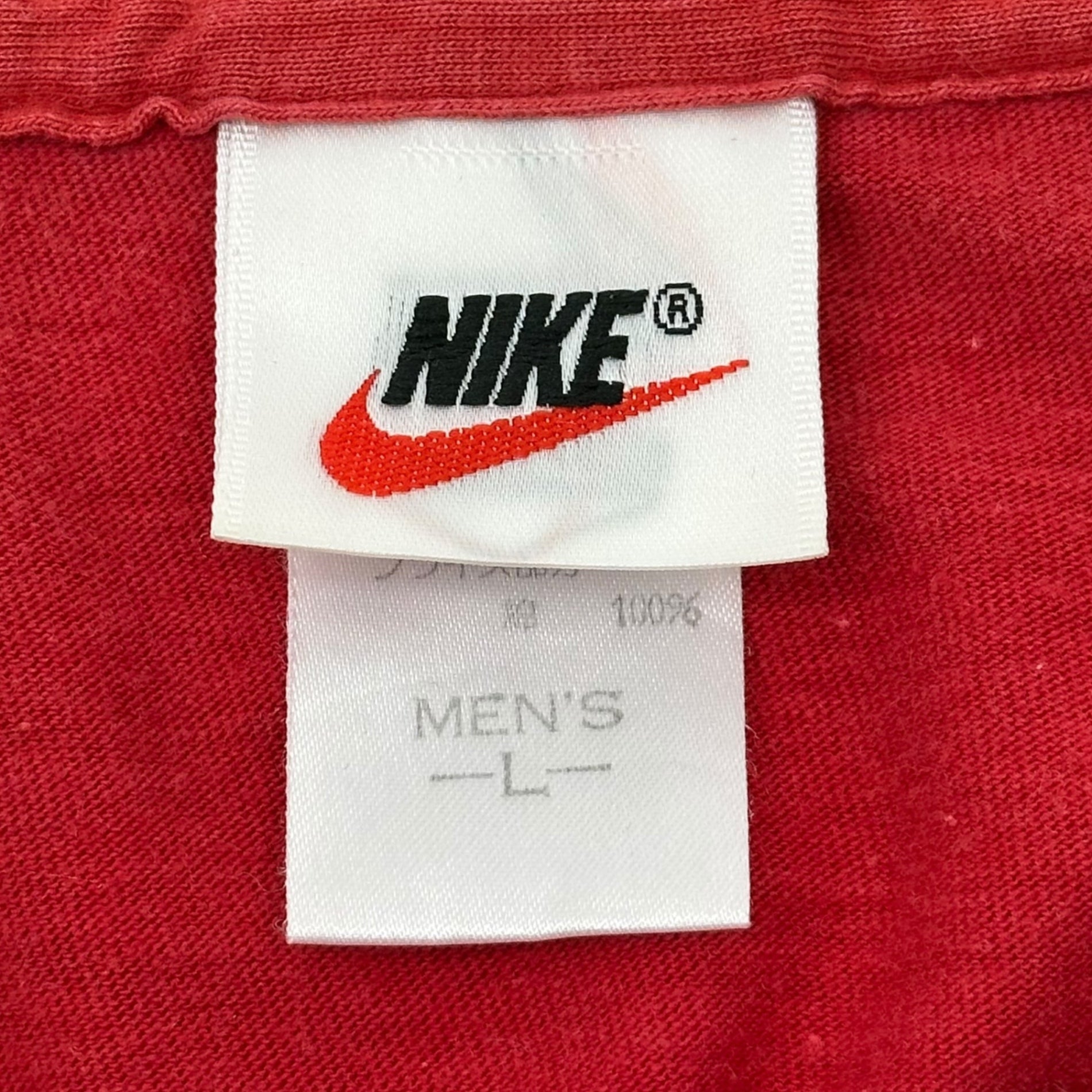 NIKE(ナイキ) 90's Big Swoosh Print L/S T-Shirt ビッグ スウッシュ プリント 長袖 Tシャツ VLA080 ACYT L レッド 90年代 ヴィンテージ 白タグ 刺繍