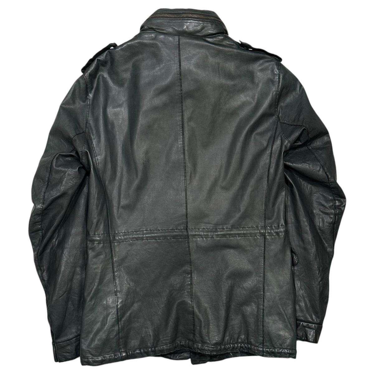 SISSI(シシー) M65-Type Cow-Leather Jacket M65 タイプ カウ レザー ジャケット S ブラック