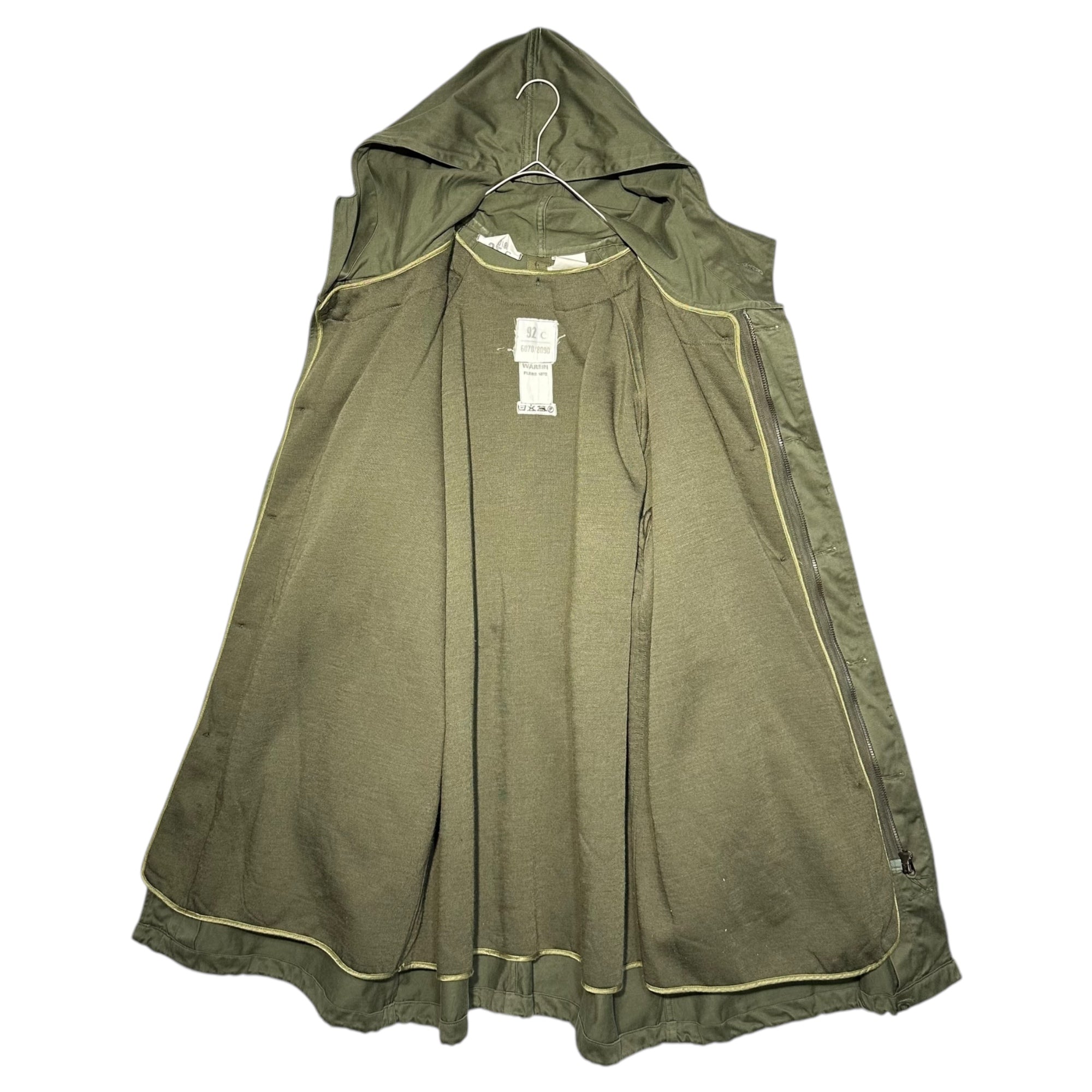 FRENCH MILITARY(フランス軍) 70's M-64 "WAREIN" FIELD PARKA ワレイン社 フィールド パーカー モッズ コート ライナー付 92C(XL程度) オリーブ 1974年製 70年代 ヴィンテージ