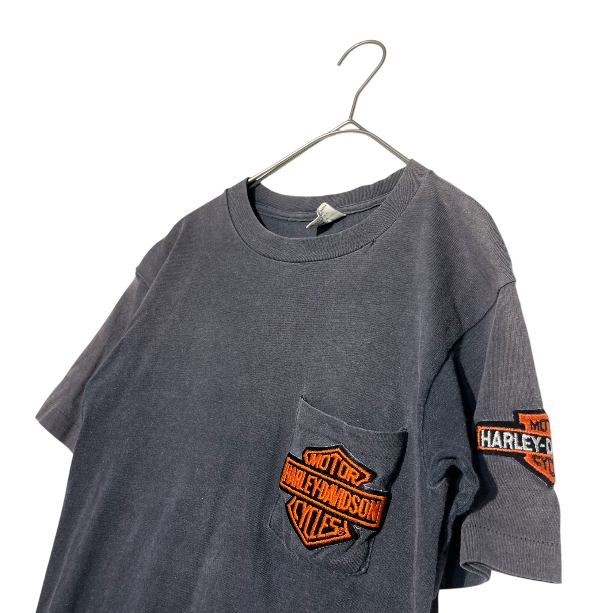 HARLEY DAVIDSON(ハーレーダビッドソン) © 1987 Rocky Mountain Vintage TEE ロッキー マウンテン ヴィンテージ Tシャツ 34S36(小さめ) ブラック ヴィンテージ