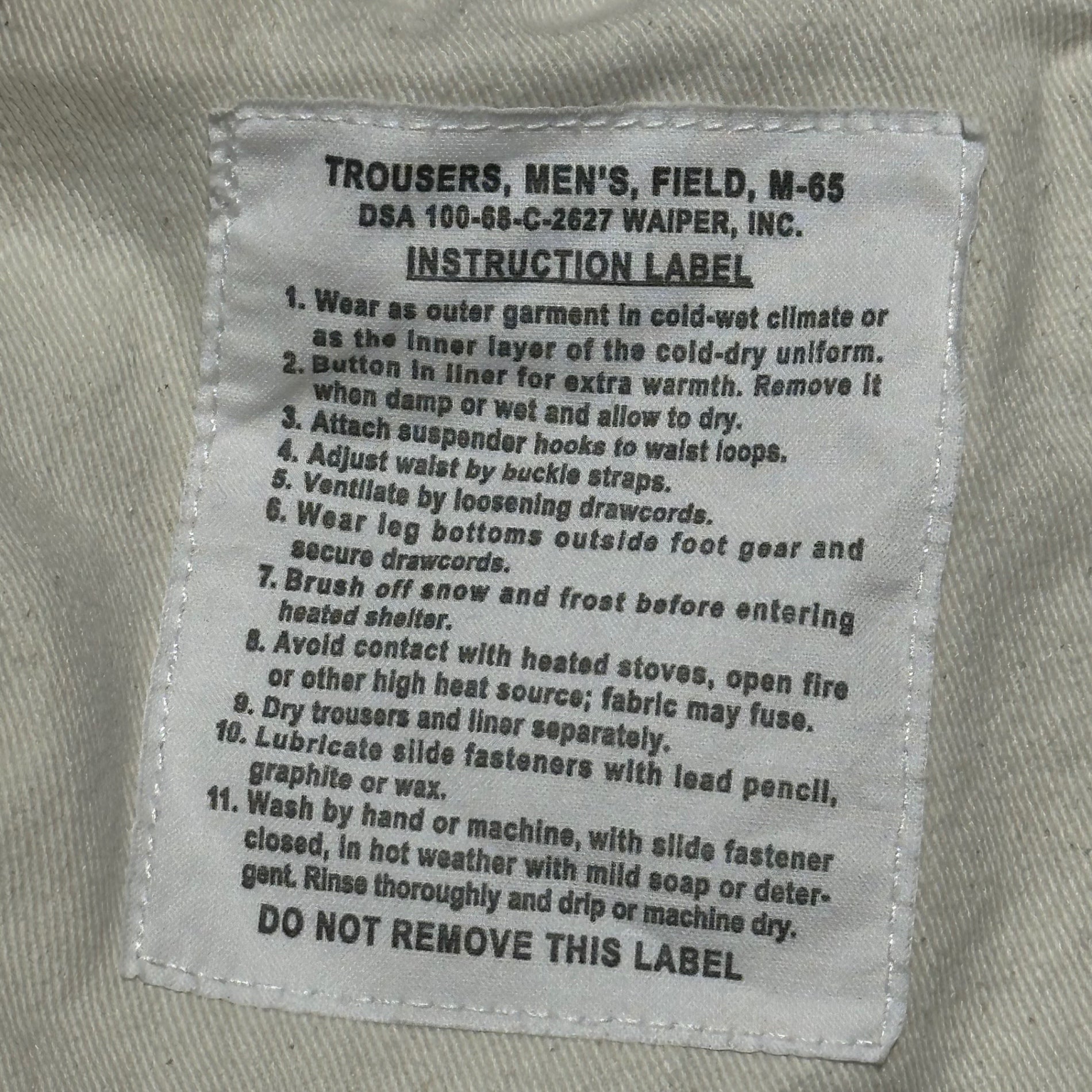 WAIPER(ワイパー) M-65 FIELD TROUSERS ミリタリー カーゴ パンツ 8405-782-295 SHORT-X-LARGE ブラック