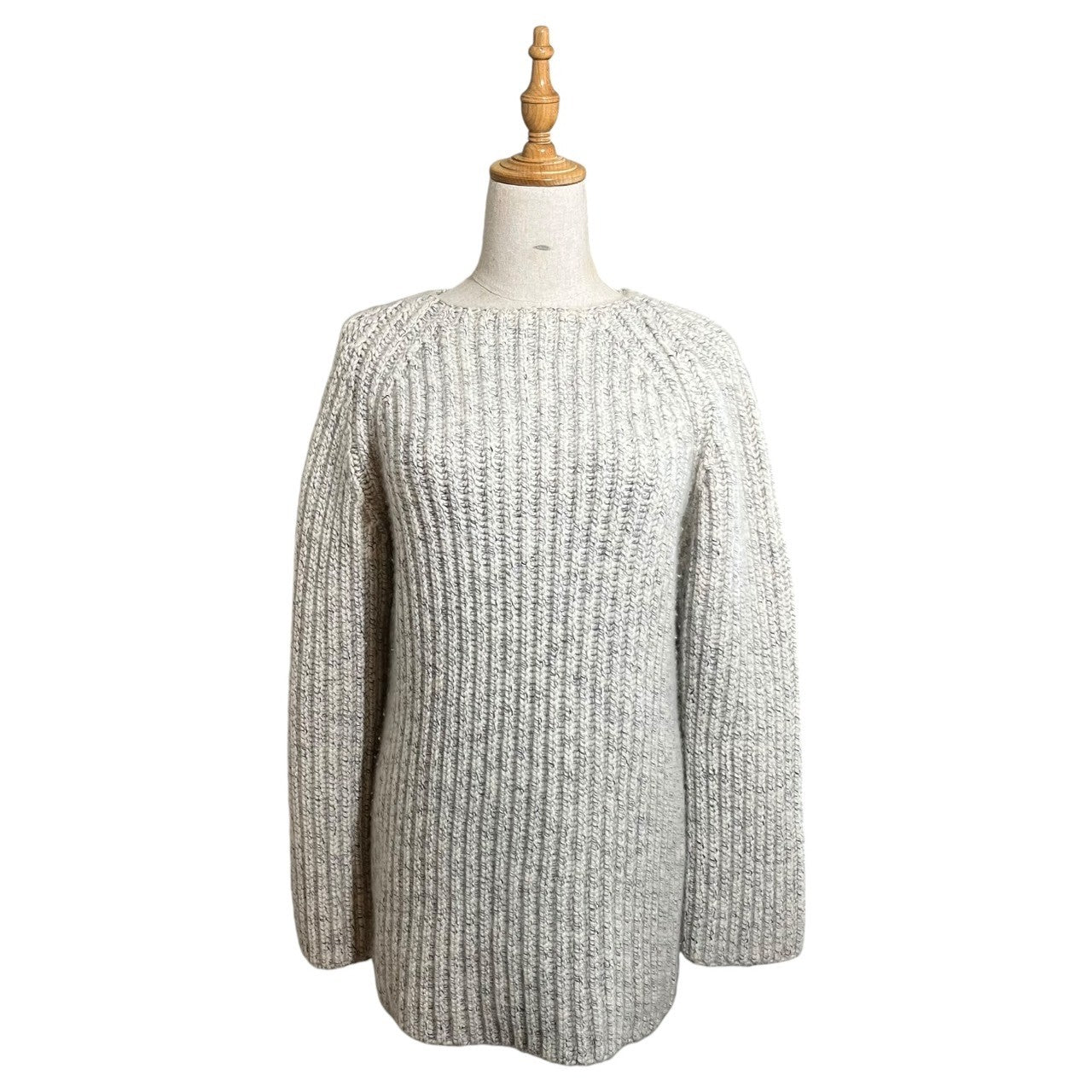 HERMES(エルメス) 1999AW BY MARGIELA 3WAY LOW GAUGE KNIT マルジェラ期 ローゲージ ウール ニット S グレー 90s 90年代 スヌード付