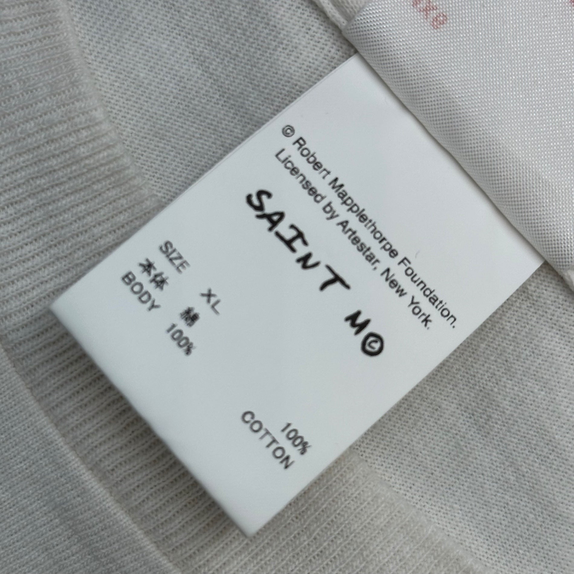 SAINT MICHAEL(セントマイケル) 2025SS MT_SS TEE / PICTURES / WHITE ロバート・メップルソープ コラボレーション ショートスリーブ Tシャツ SM-HR8-0000-C18 XL ホワイト