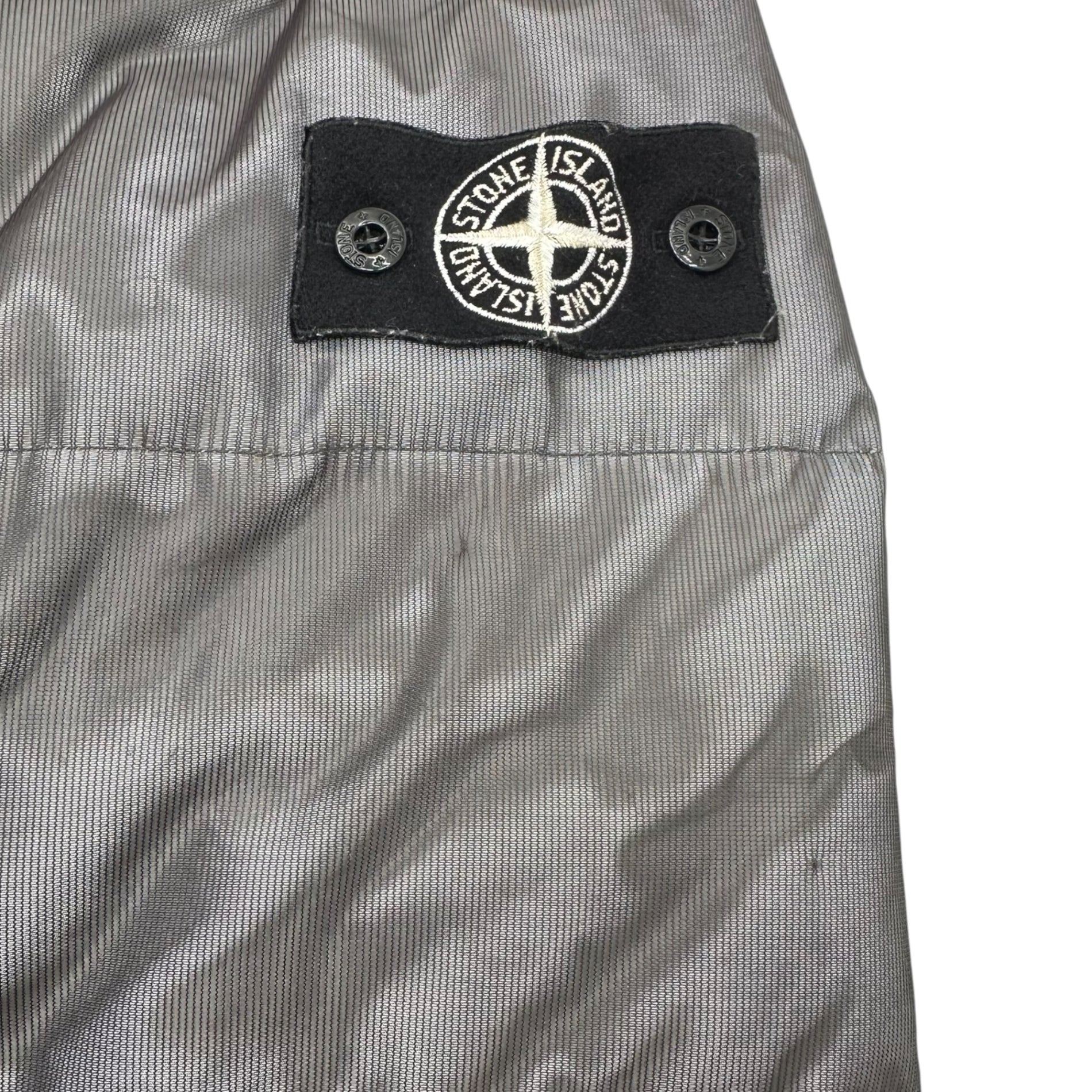 STONE ISLAND(ストーンアイランド) 07AW Ghost Patch Reflective Bomber Down Jacket ゴーストパッチ リフレクティブ ボンバー ダウン ジャケット リフレクター 47154B38/542 M グレー アーカイブ 稀少品 GOOSEDOWN/グースダウン