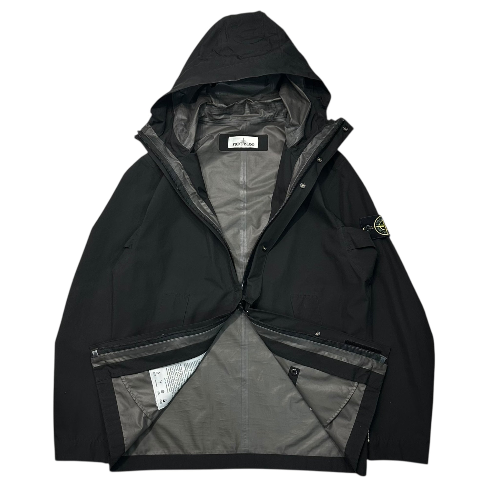 STONE ISLAND(ストーンアイランド) 20SS GORE-TEX® Hooded Zip-Up Jacket ゴアテックス フーデッド ジップアップ ジャケット 721543020 S ブラック