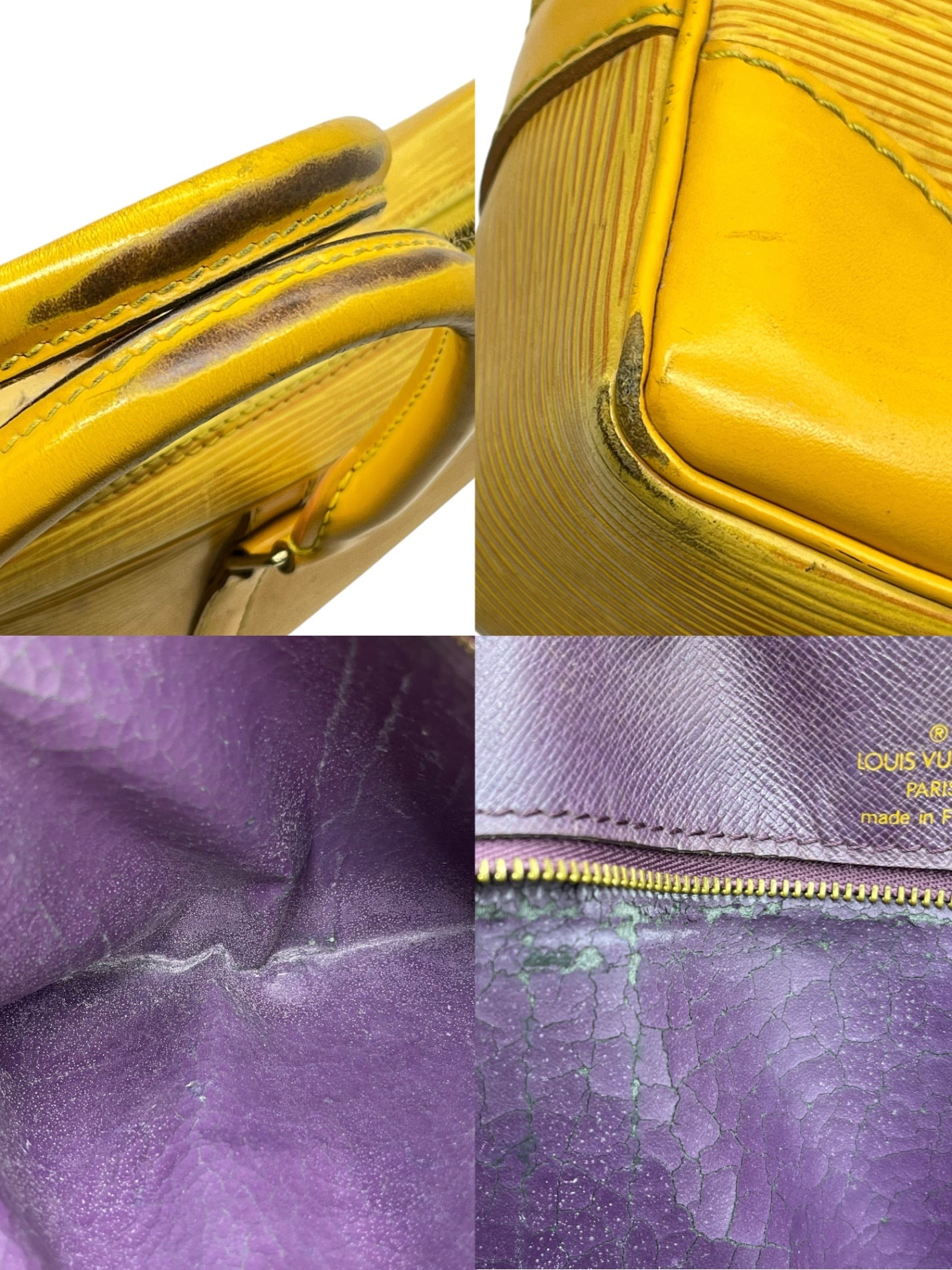 LOUIS VUITTON(ルイヴィトン) Porte de Cumin Voyage ポルト ドキュマン ヴォワヤージュ エピ M54476 イエロー ネームタグ付き ブリーフケース ハンドバッグ ビジネス