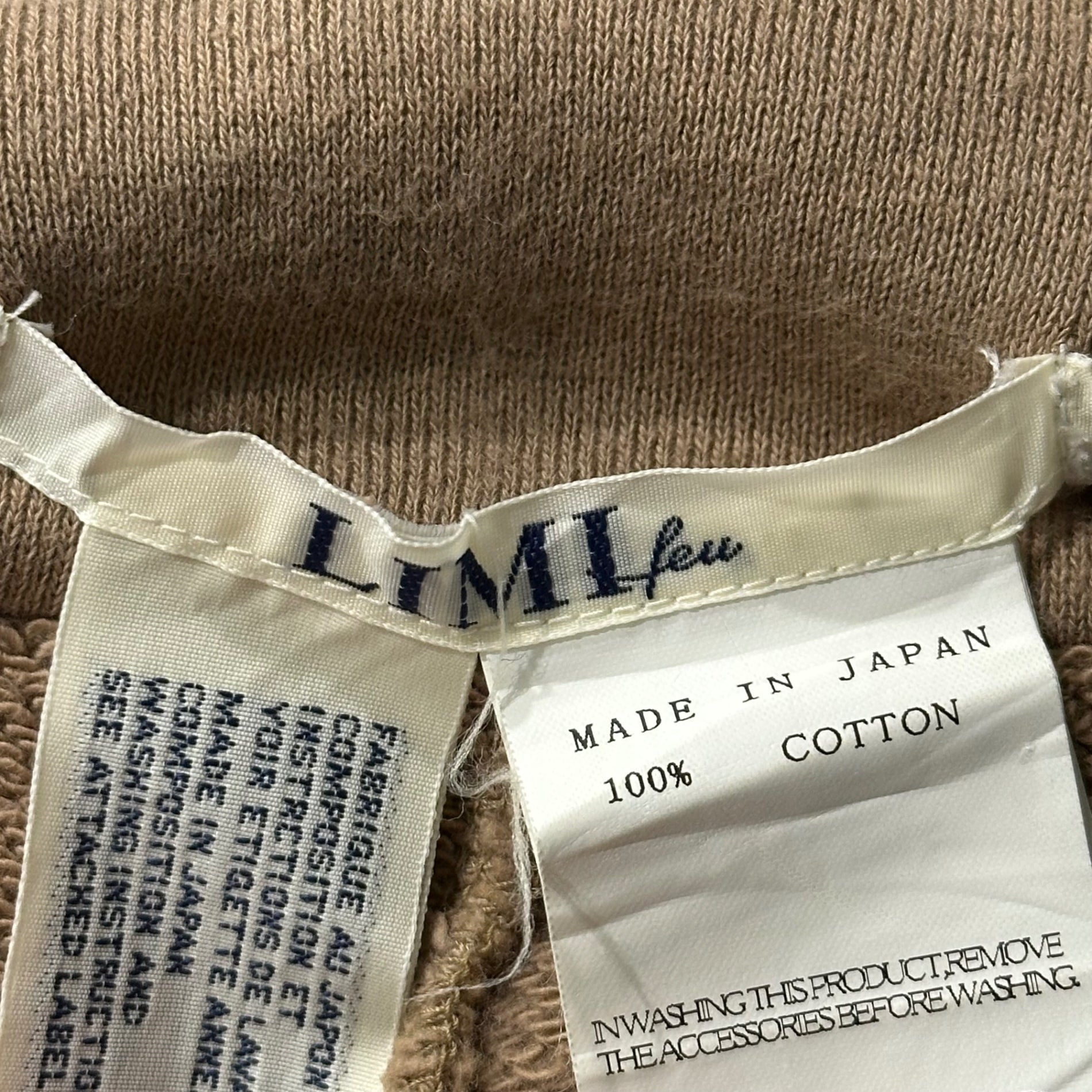 LIMI feu(リミフゥ) 00'S Distressed Sweatshirt Wrap Wide Shorts ダメージ加工 スウェット ラップ ワイド ショーツ LY-T33-036 S ベージュ 男性着用可能