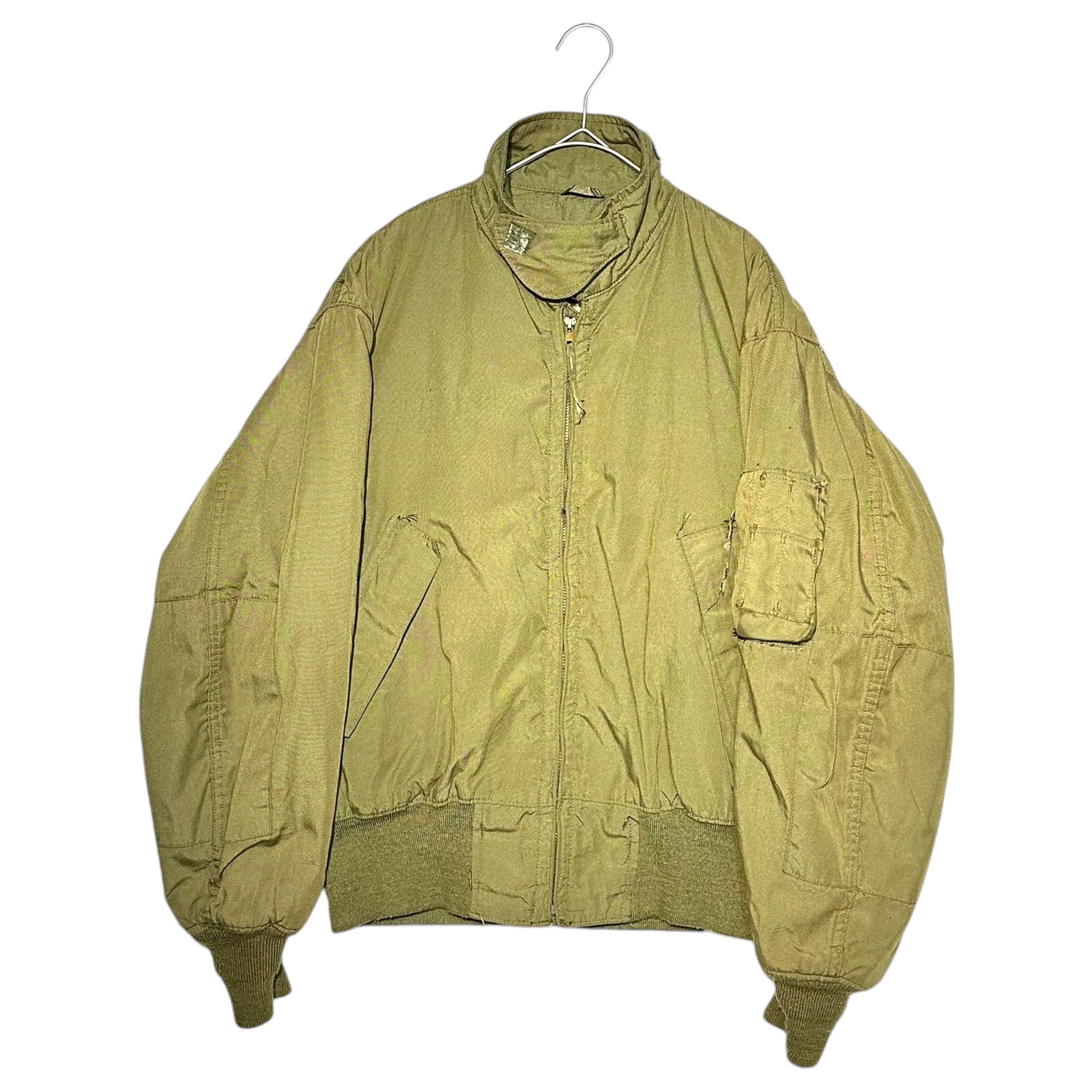 US ARMY(アメリカ軍) 80's Nomex Helicruff Light Jacket ノーメックス ヘリクルー フライト ジャケット 8415-01-074-9422 LARGE REGULAR オリーブ ミリタリー 80年代 ヴィンテージ 軍 放出品 DLA