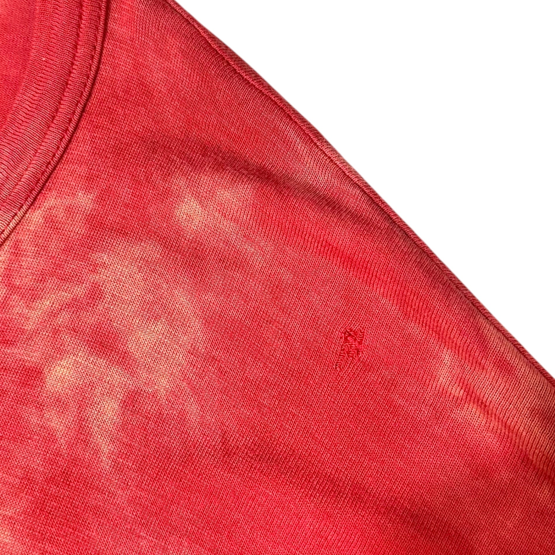 YOHJI YAMAMOTO POUR HOMME(ヨウジヤマモトプールオム) Tie-dye long-sleeved crew-neck cut and sewn タイダイ染め 長袖 クルーネック カットソー 3(L程度) レッド