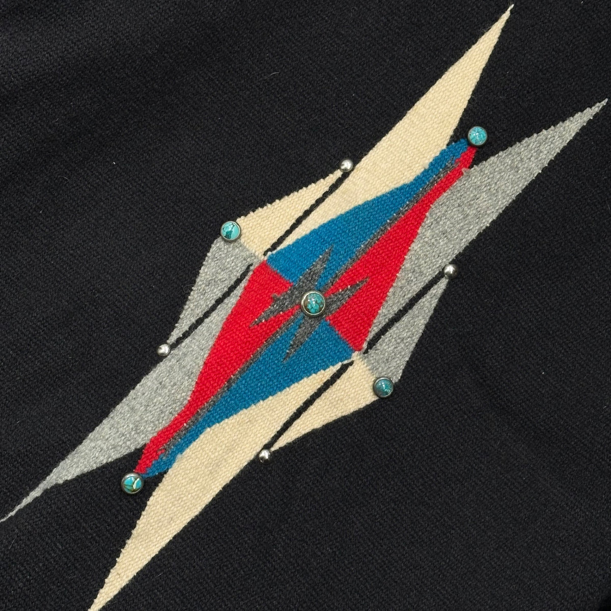 ORTEGA'S(オルテガ) 1990's Turquoise Studded Chimayo Jacket ターコイズ スタッズ チマヨ ジャケット 40 ブラック 90年代 ウール コート
