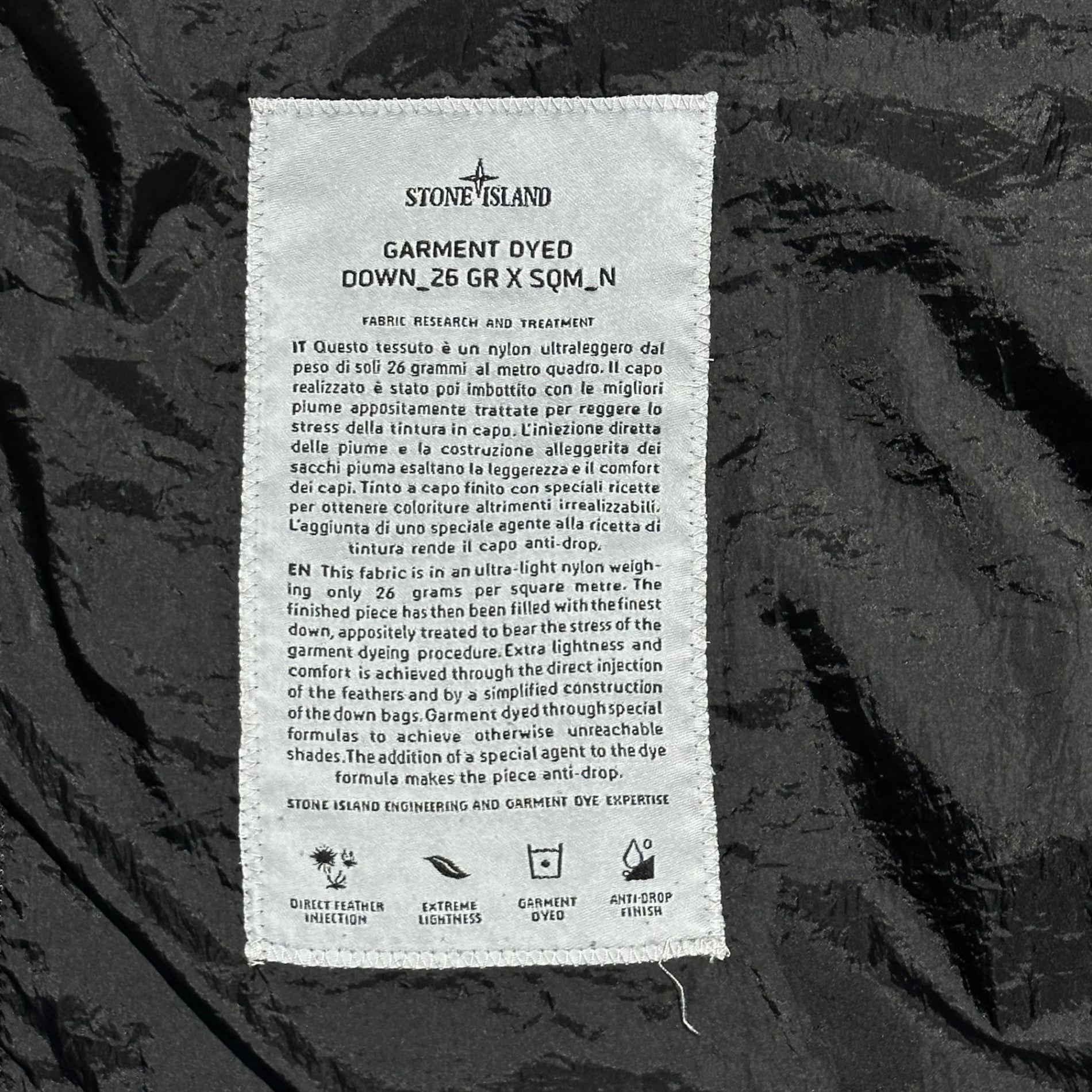 STONE ISLAND(ストーンアイランド) 16SS Garment Dyed Down Gilet ガーメント ダイ ダウン ベスト 6415G0124 Xl ブラック ジレ