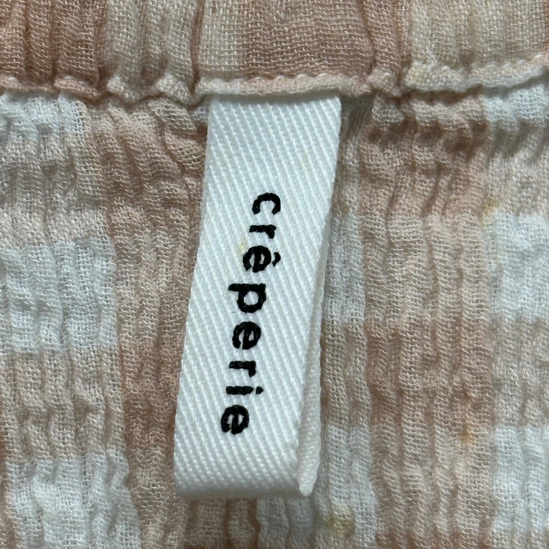 creperie Tsumori Chisato(クレプリツモリチサト) Wrinkle-effect Gingham Check L/S Top シワ加工 ギンガム チェック 長袖 カットソー CP11-FK019 2 ベージュ×ホワイト