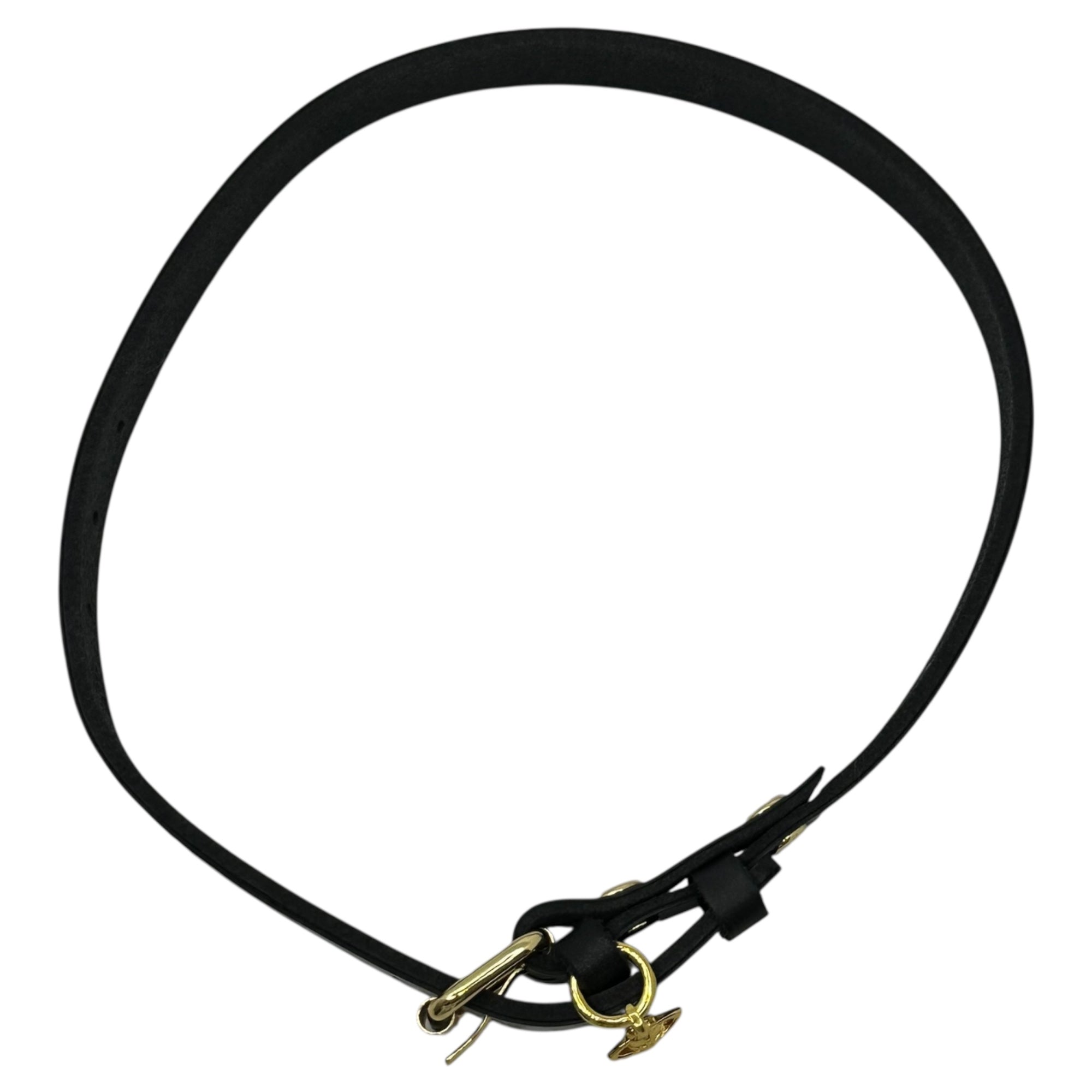 Vivienne Westwood(ヴィヴィアンウエストウッド) Orb Charm Painted Leather Choker オーブ チャーム ペイント レザー チョーカー ブラック