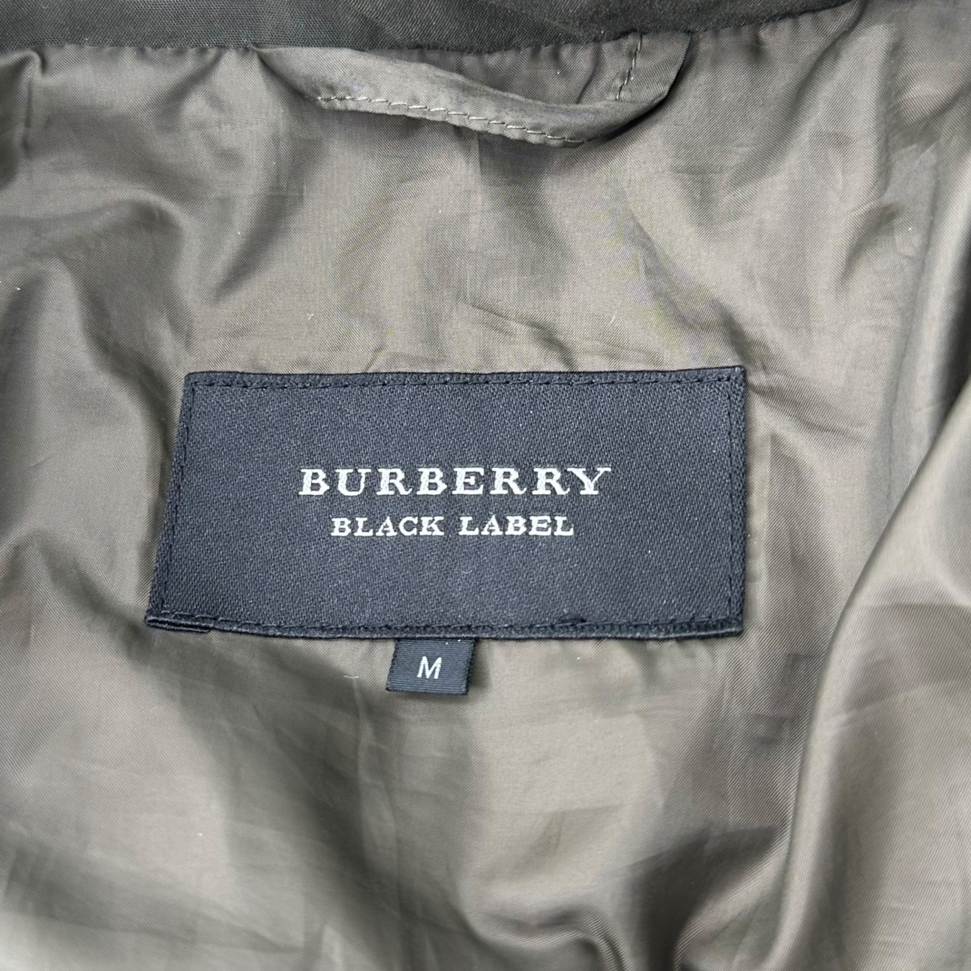 BURBERRY BLACK LABEL(バーバリーブラックレーベル) Switch Nylon Down Jacket 切替 ナイロン ダウン ジャケット D1F02-701-74 M カーキ×グリーン