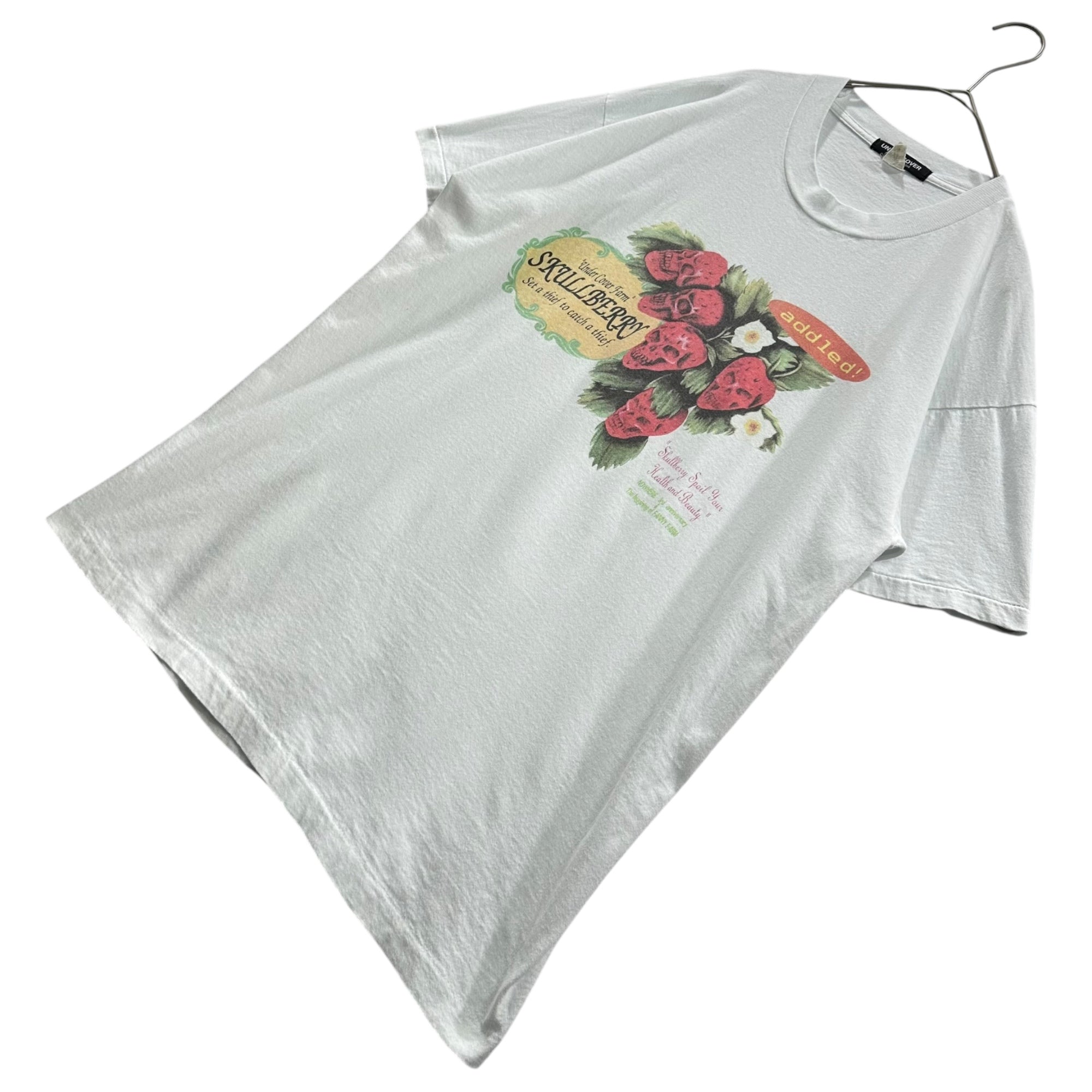 UNDERCOVER(アンダーカバー) 1996's NOWHERE 3rd anniversary Skull Berry Tee ノーウェア 3周年記念 スカルベリー Tシャツ 表記無(L程度) ホワイト 90's 90年代 FANNY FARM