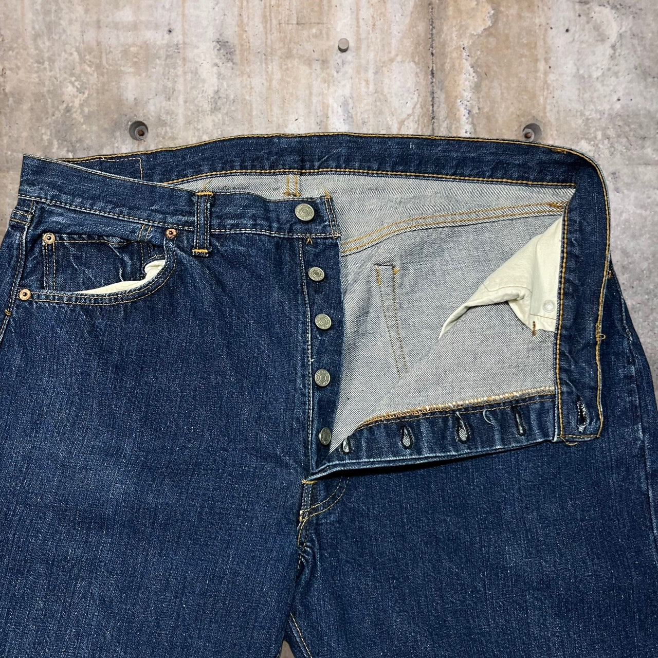 Levi's(リーバイス) 70's 66前期501 vintage denim pants/ヴィンテージデニムパンツ/ストレート 表記無し(W37程度) インディゴ/濃紺 70年代 70s スモールe 赤耳