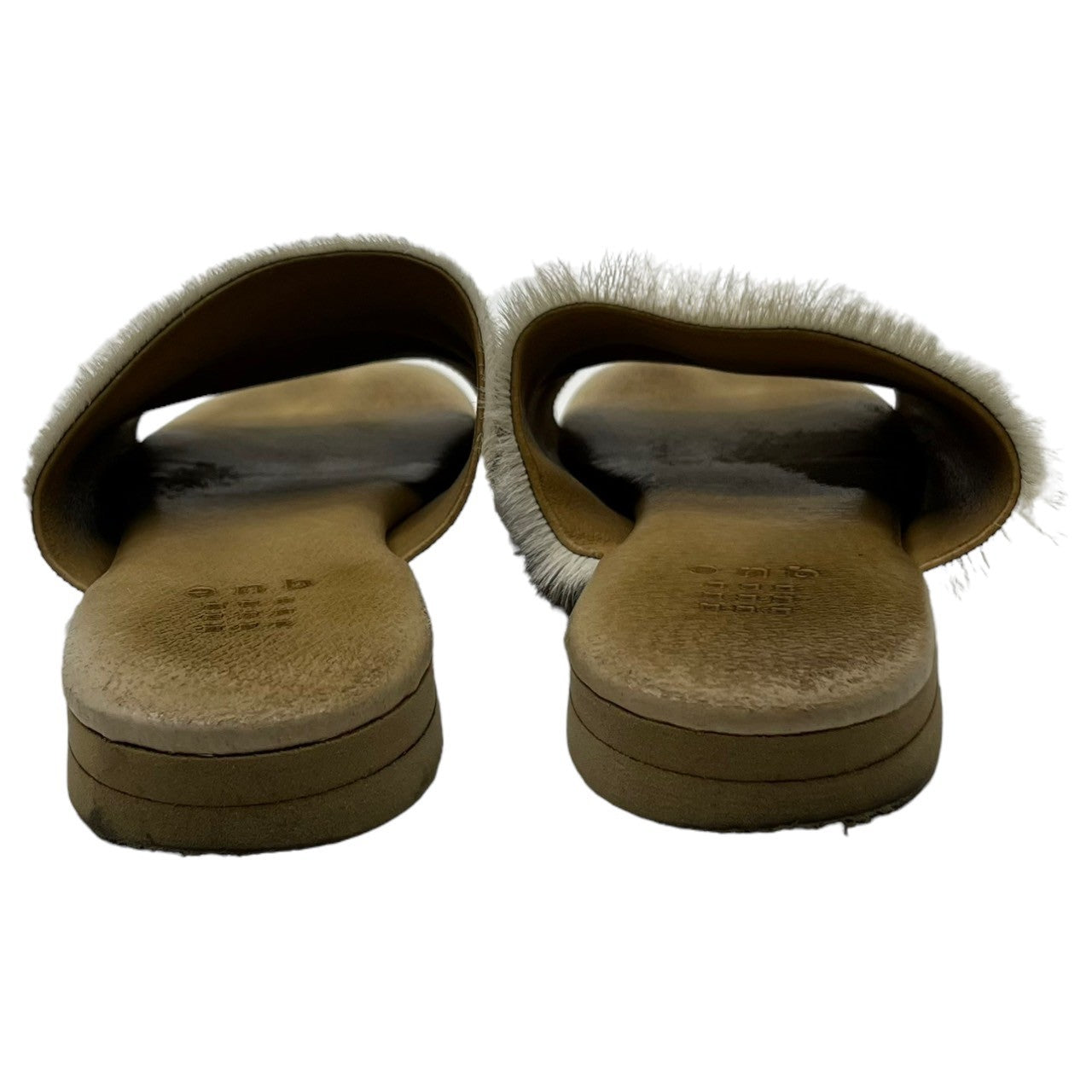 que(キュー) ハラコサンダル アイボリー