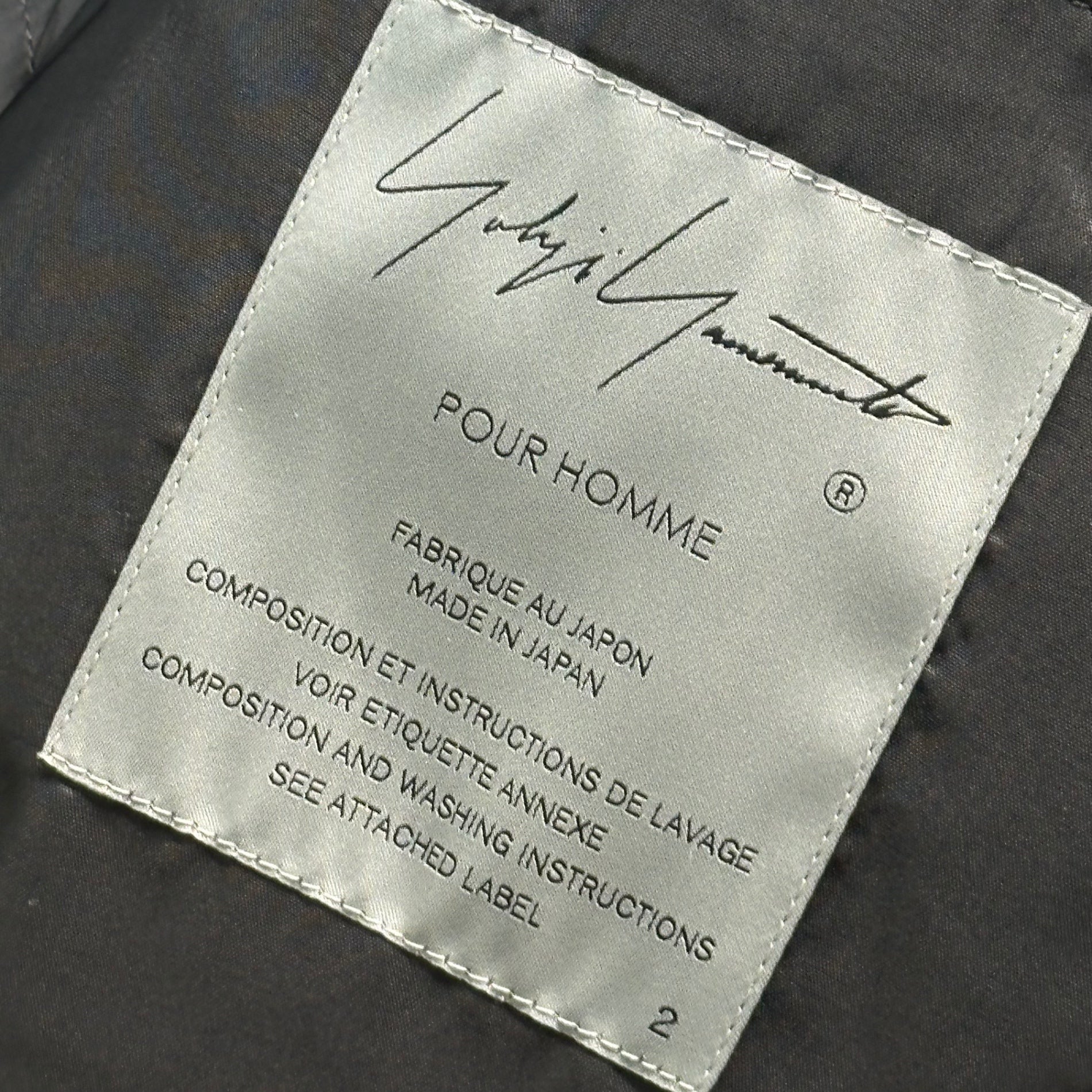 YOHJI YAMAMOTO POUR HOMME(ヨウジヤマモトプールオム) 25SS TA TUXEDO BACK CENTER FASTENER JACKET タキシード バック センター ファスナー ジャケット HP-J35-500 2(M程度) ブラック 参考定価176,000円(税込)