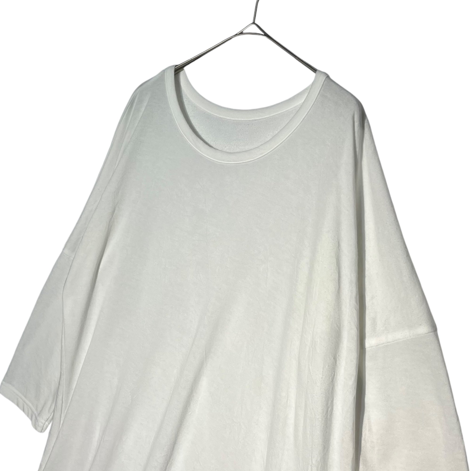 Y's(ワイズ) Lace hem long cotton cut and sew dress 裾 レース ロング コットン カットソー ワンピース YX-T22-665 2 ホワイト 半袖