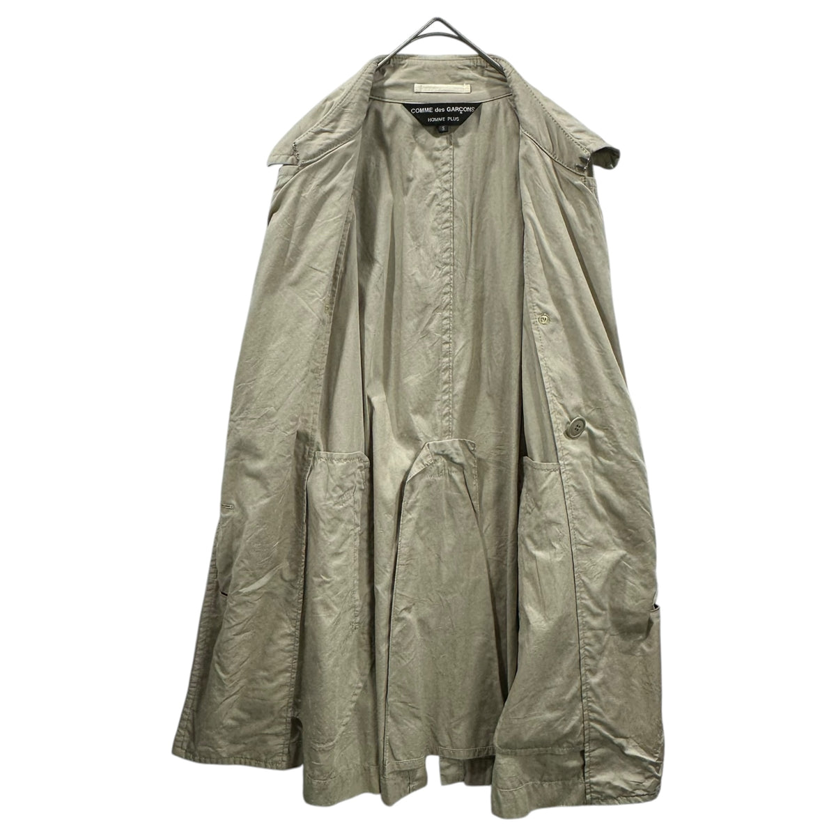 COMME des GARCONS HOMME PLUS(コムデギャルソンオムプリュス) 2008SS Half-Sleeve Trench Coat ハーフスリーブ トレンチ コート PA-C012 S ベージュ AD2007 00s アーカイブ