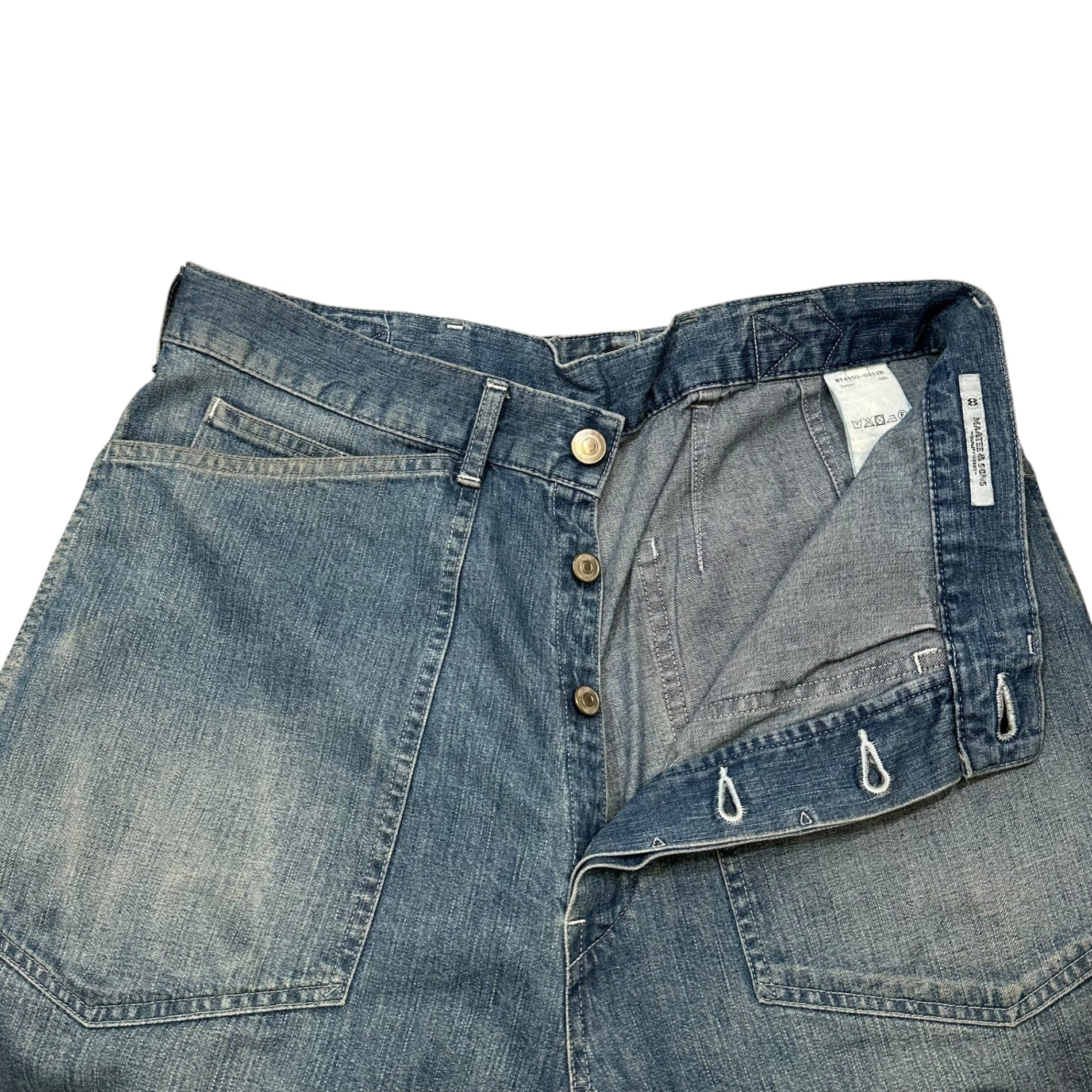 MAATEE & SONS(マーティーアンドサンズ) MILITARY DENIM VWASH PANTS ミリタリー デニム パンツ MT4103-0212B インデイゴ
