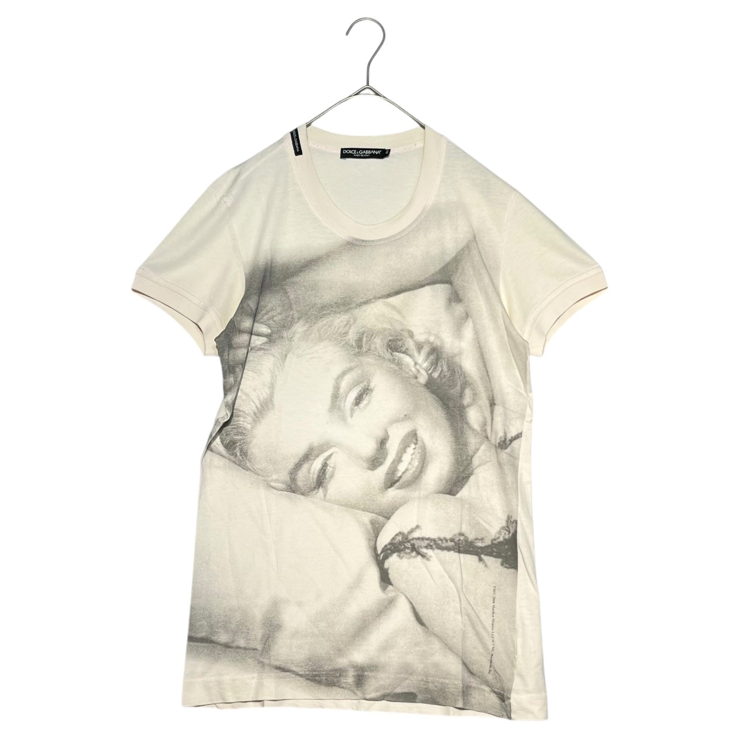 DOLCE&GABBANA(ドルチェ&ガッバーナドルガバ) TMT 2006© ”Mariyn Monroe" PRINT TEE マリリンモンロー フォト Tシャツ 44(S程度) ホワイト LLC by OMG Worldwide 00s