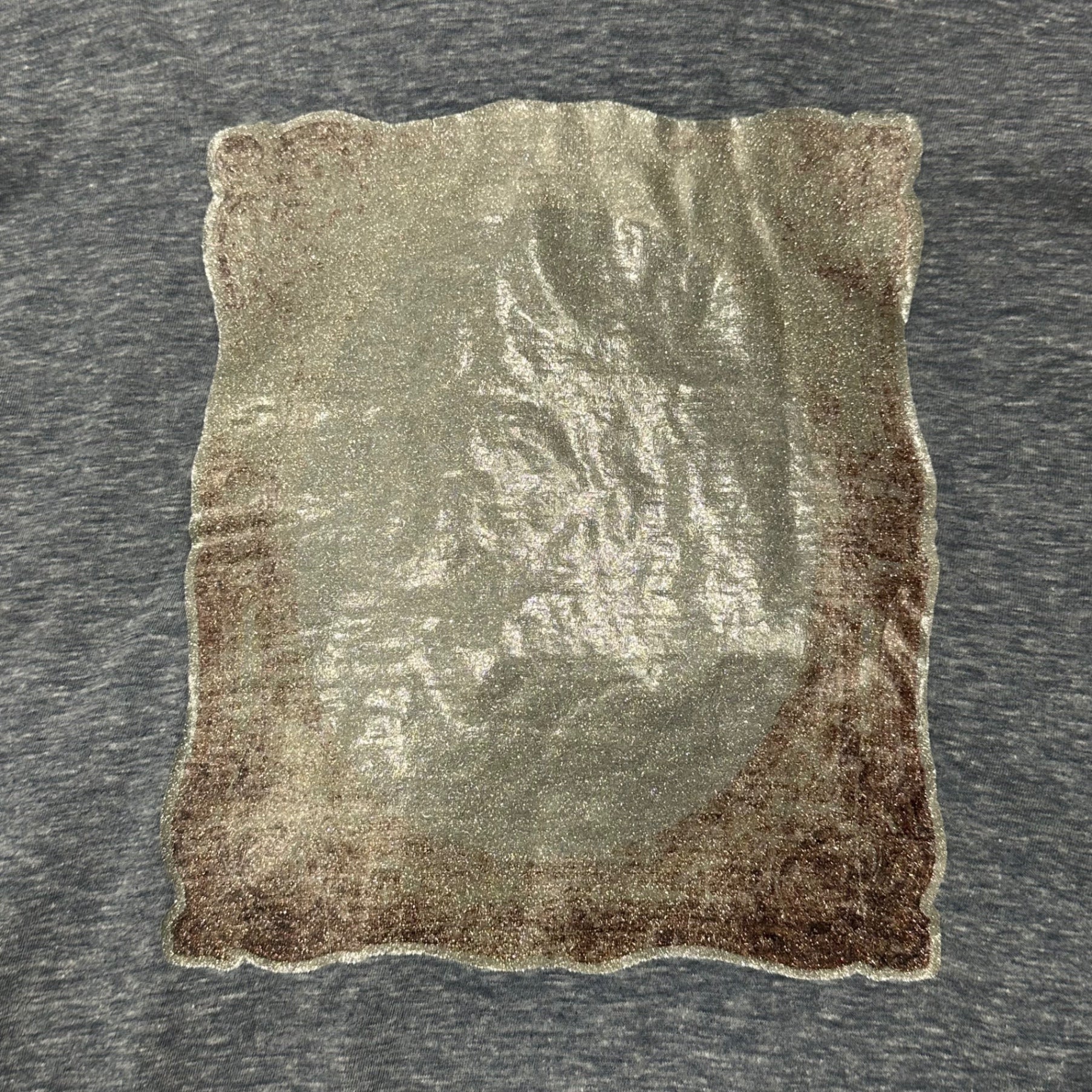 NUMBER (N)INE(ナンバーナイン) 03SS-AW Touch Me I'm Sick Mirror Design Trim T-Shirt カート期 ミラー トリム Tシャツ 3(M) ブルー 宮下貴裕 本人期