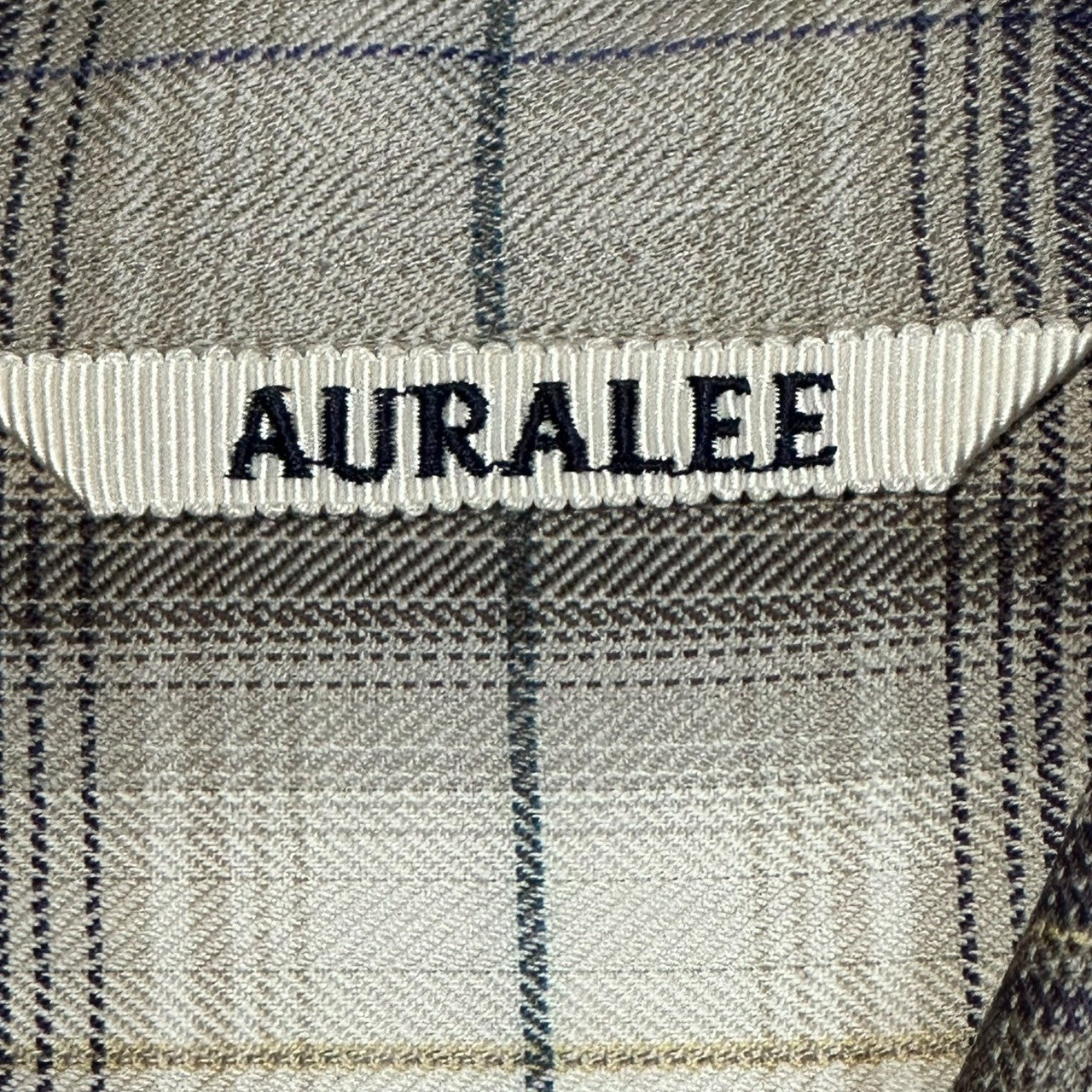 AURALEE(オーラリー) 23AW SUPER LIGHT WOOL CHECK スーパー ライト ウール チェック シャツ A23AS01LC 5(L) ライトブラウン 著名人着用