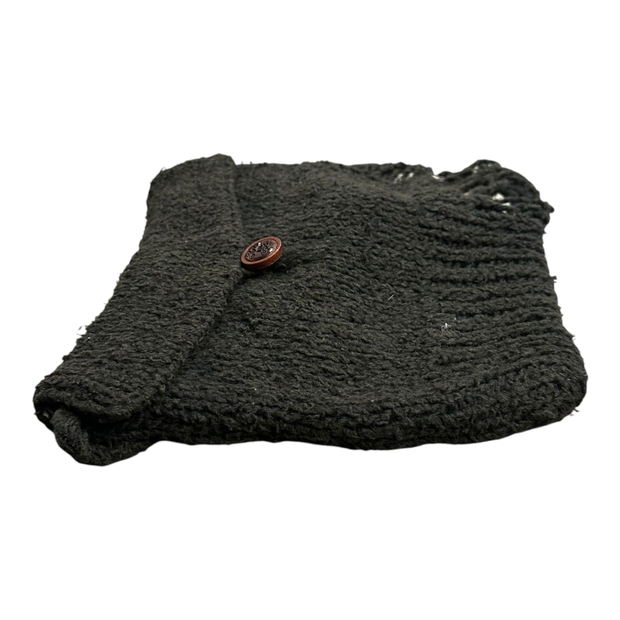 NUMBER (N)INE(ナンバーナイン) 2003SS ‘‘TOUCH ME I'M SICK‘‘ Grunge Knit Shoulder Bag グランジ ニット ショルダーバッグ カート期 ブラック 00's Archive アーカイブ