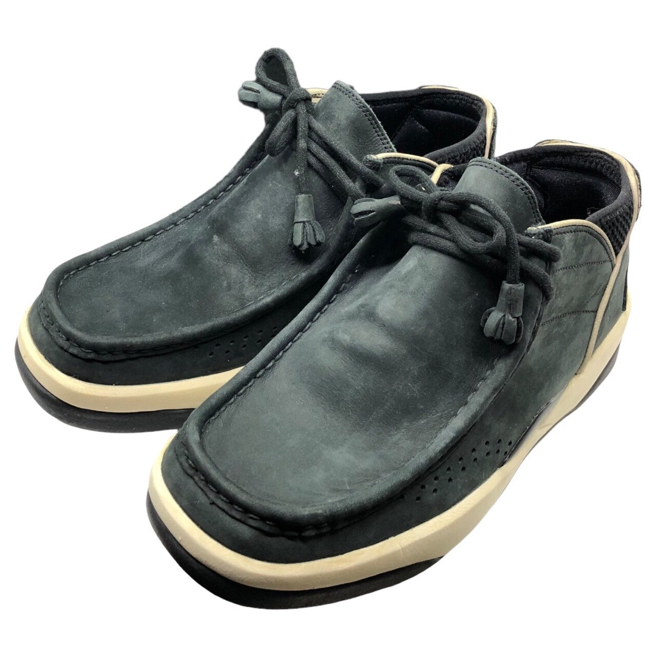 GOODENOUGH × VISVIM (グッドイナフ×ビズビム/ヴィズヴィム) POLKE ポルケ チャッカー スニーカー ヌバック 9 ブラック NUBUK 箱付